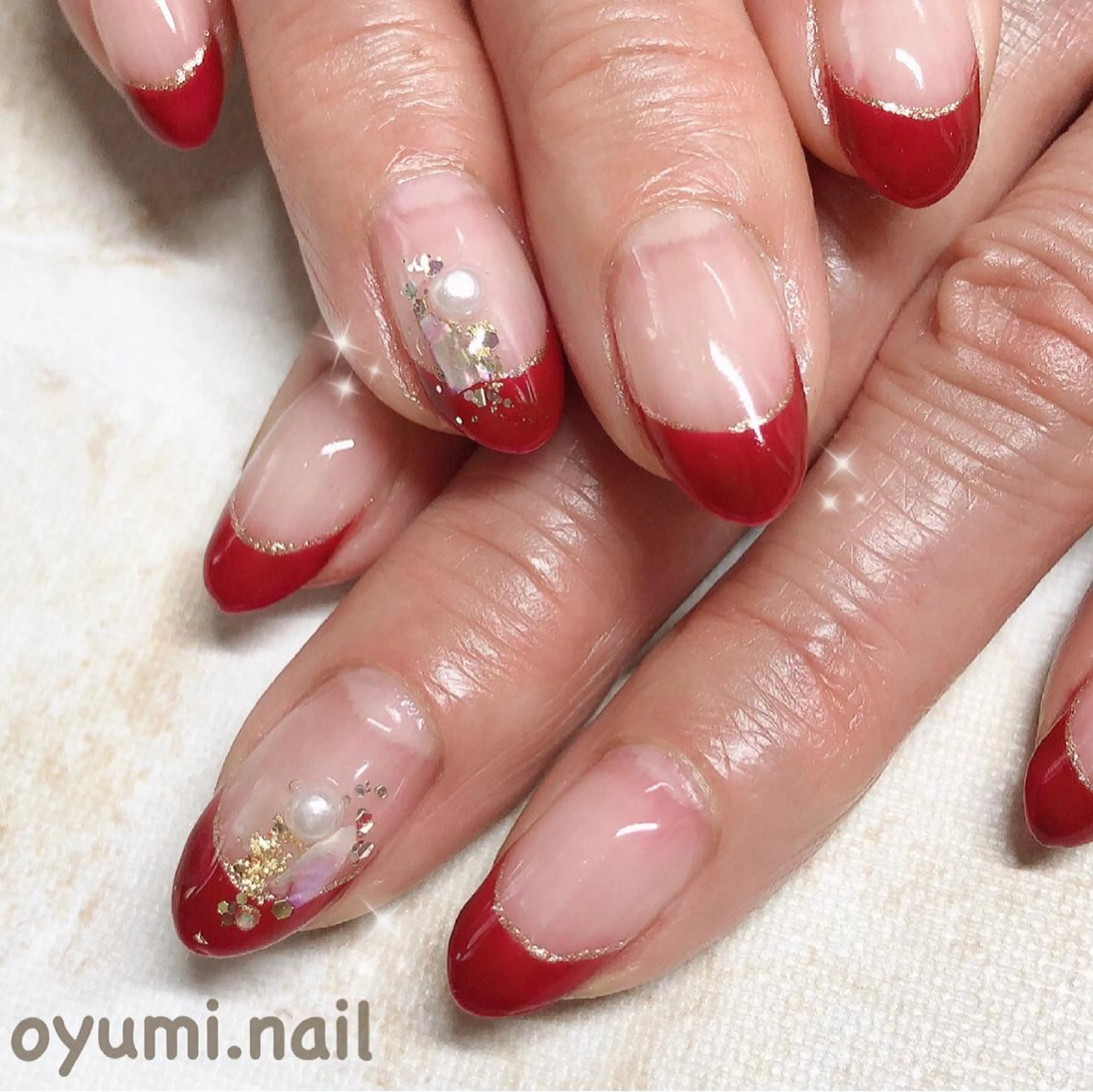 ネイル フレンチネイル ジェルネイル パラジェル ハンドネイル takanashi yumiのネイルデザイン