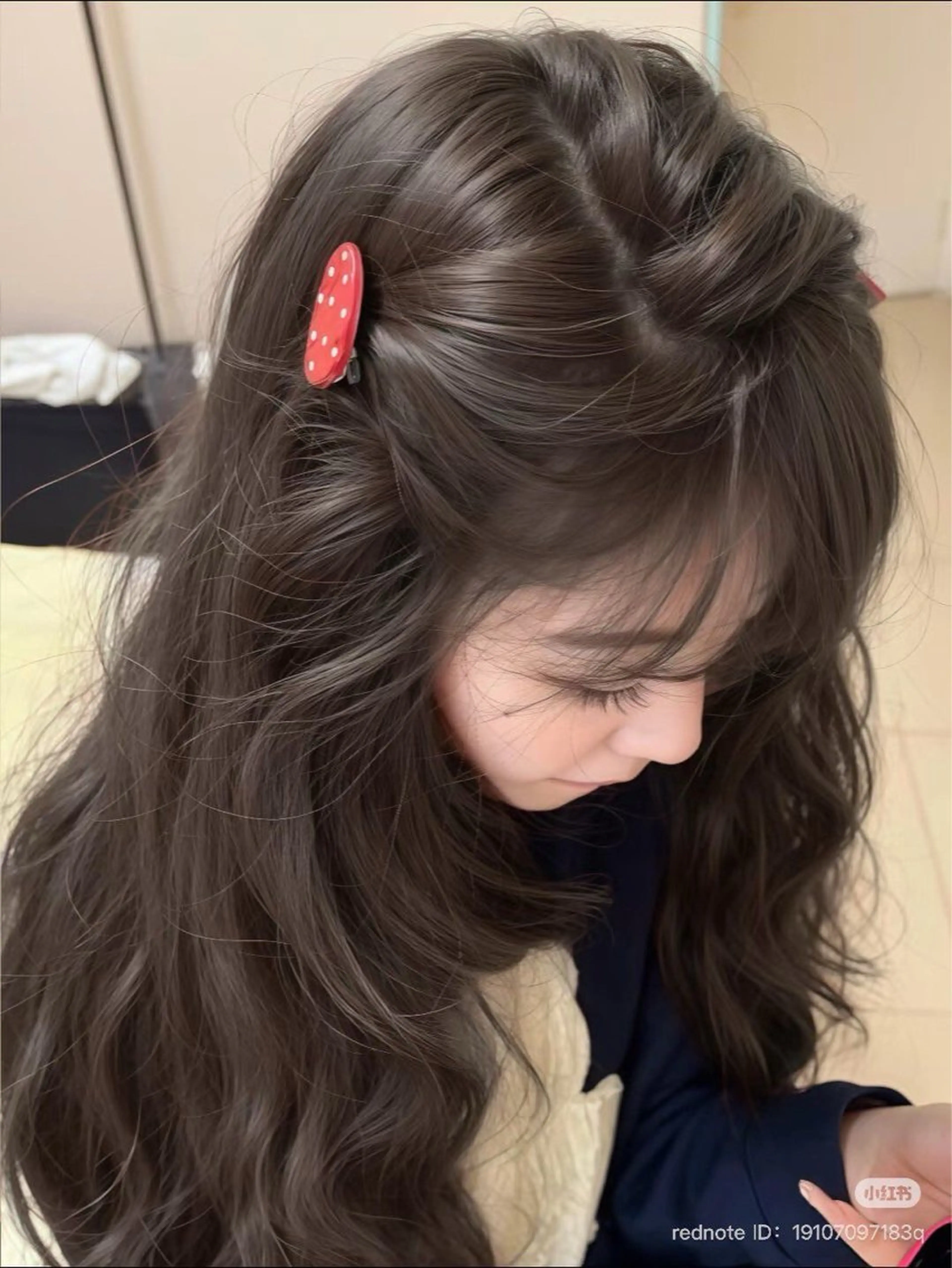 ロング カラー ヘアアレンジ ブラウンカラー グレージュ ヘアカラー トリートメント ヘッドスパ ヘアセット 💎韓国/ レイヤー カット/ 暖色🫧のヘアスタイル