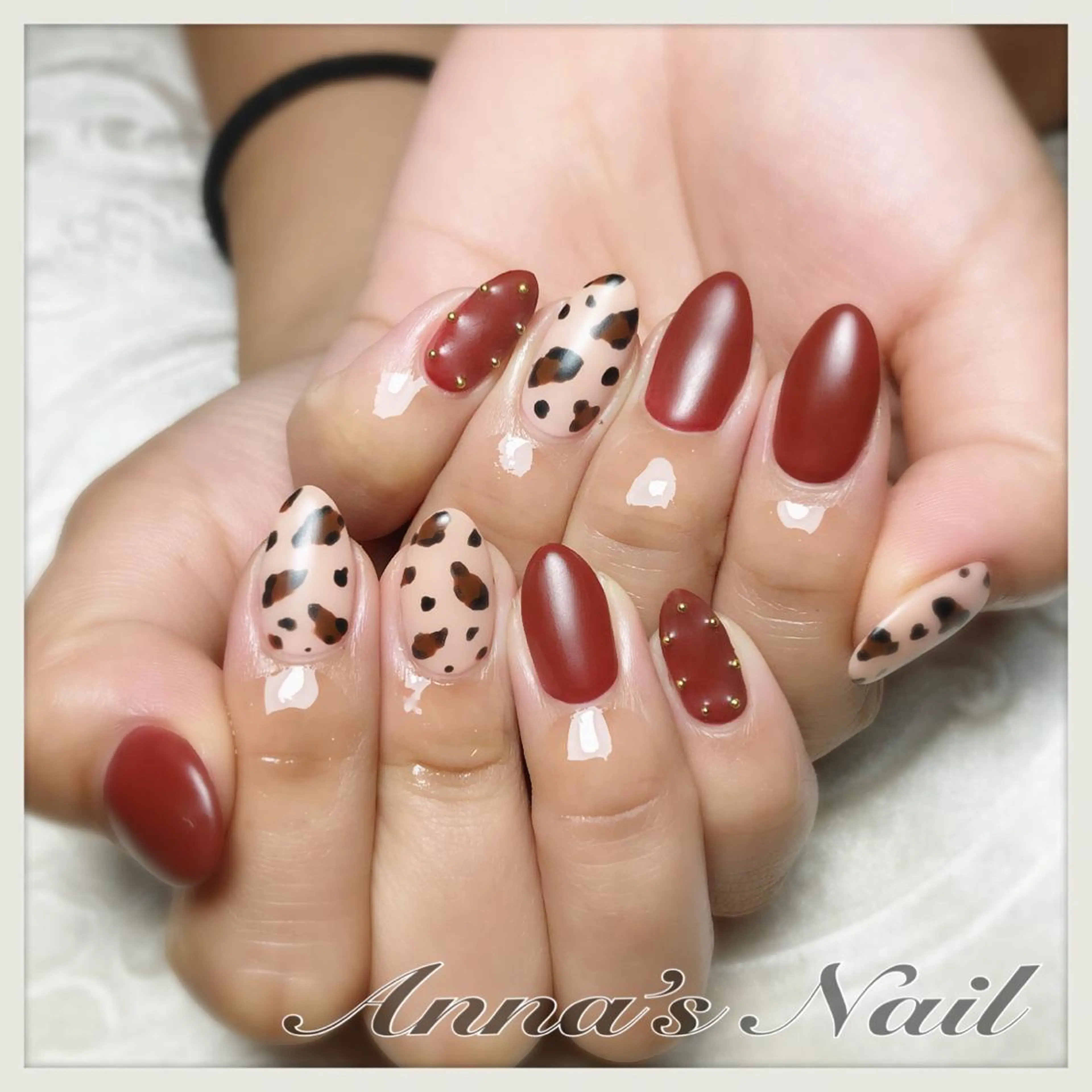 ネイル アニマル柄 マットネイル Anna’s Nail所属・清口 杏奈のネイルデザイン