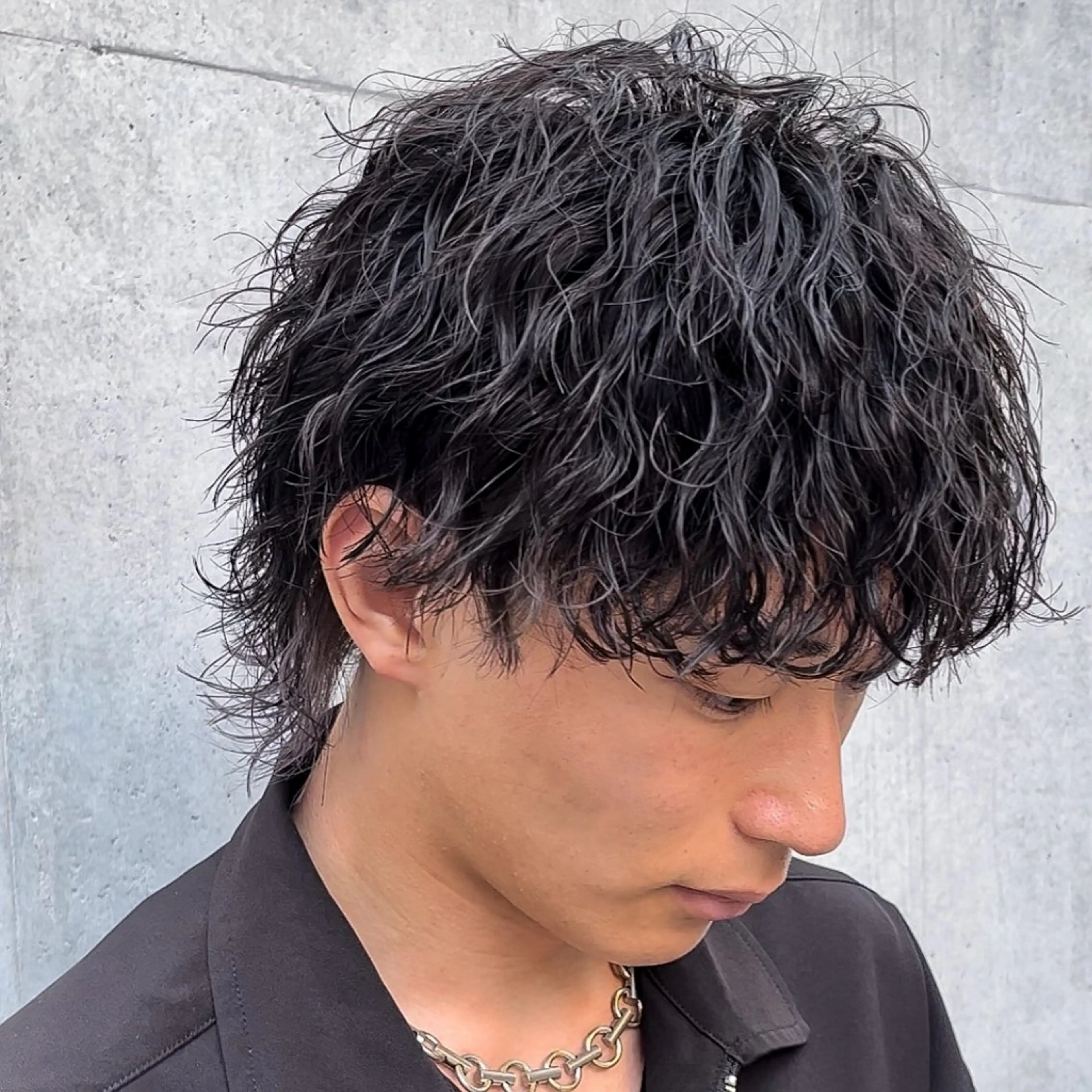 パーマ メンズ メンズウルフカット ウルフカット メンズ特化渋谷💈 平床大雅のヘアスタイル