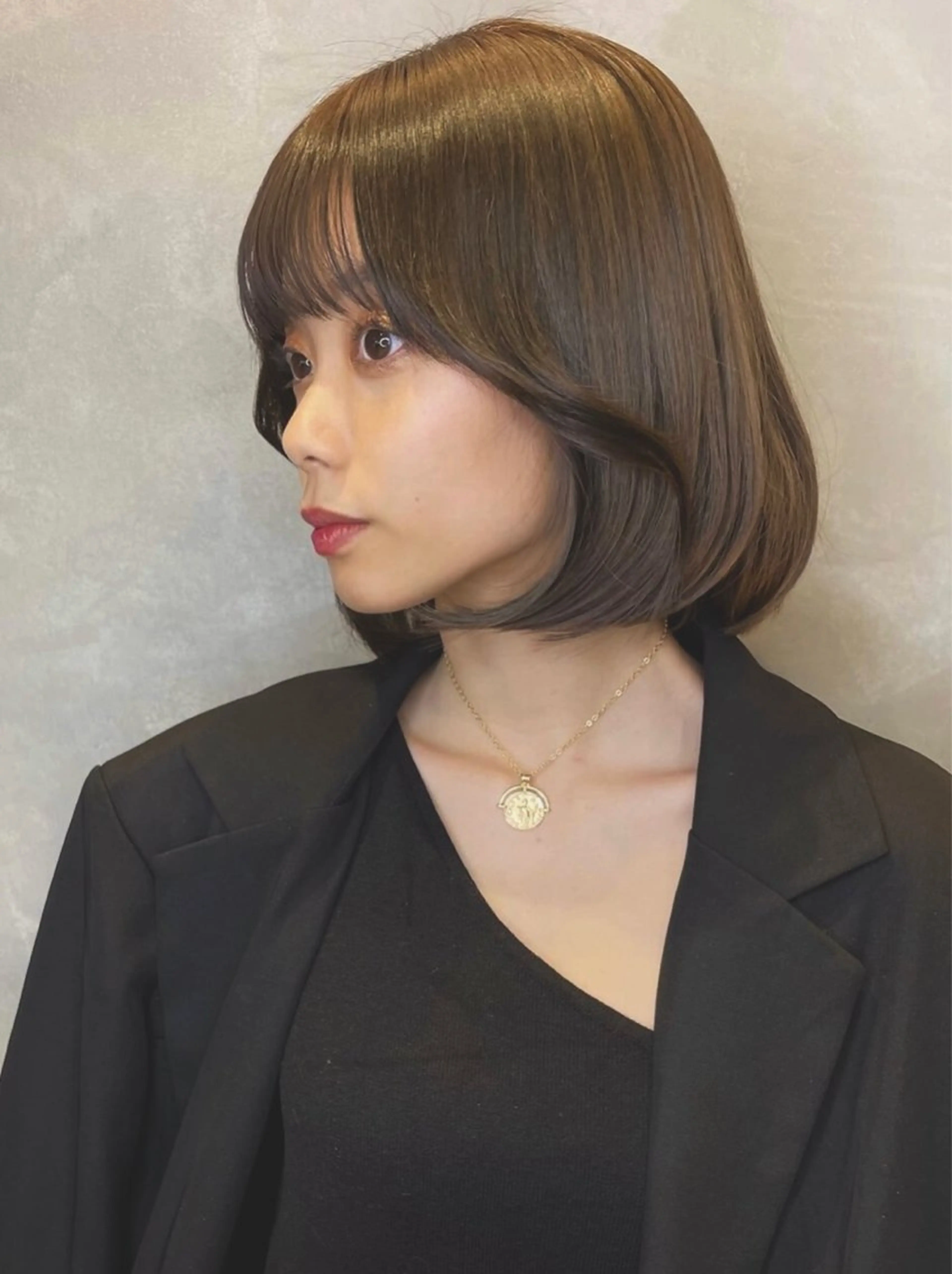 ミディアム カラー ボブ タンバルモリ 韓・中華美女ヘア 🇰🇷×🇨🇳のヘアスタイル