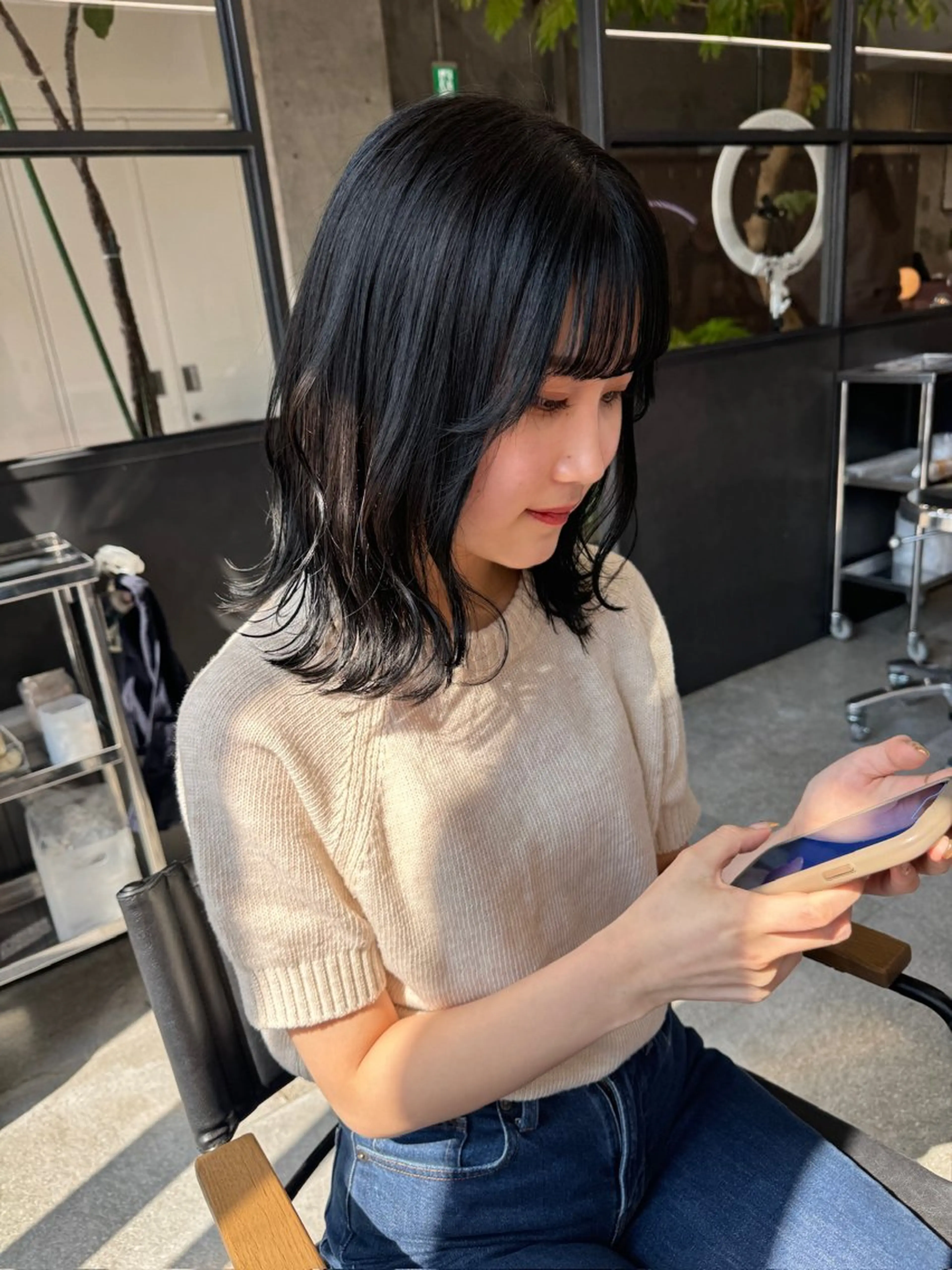 ミディアム カラー ヘアカラー 森田遥奈/透明感カラ ー/似合わせカットのヘアスタイル