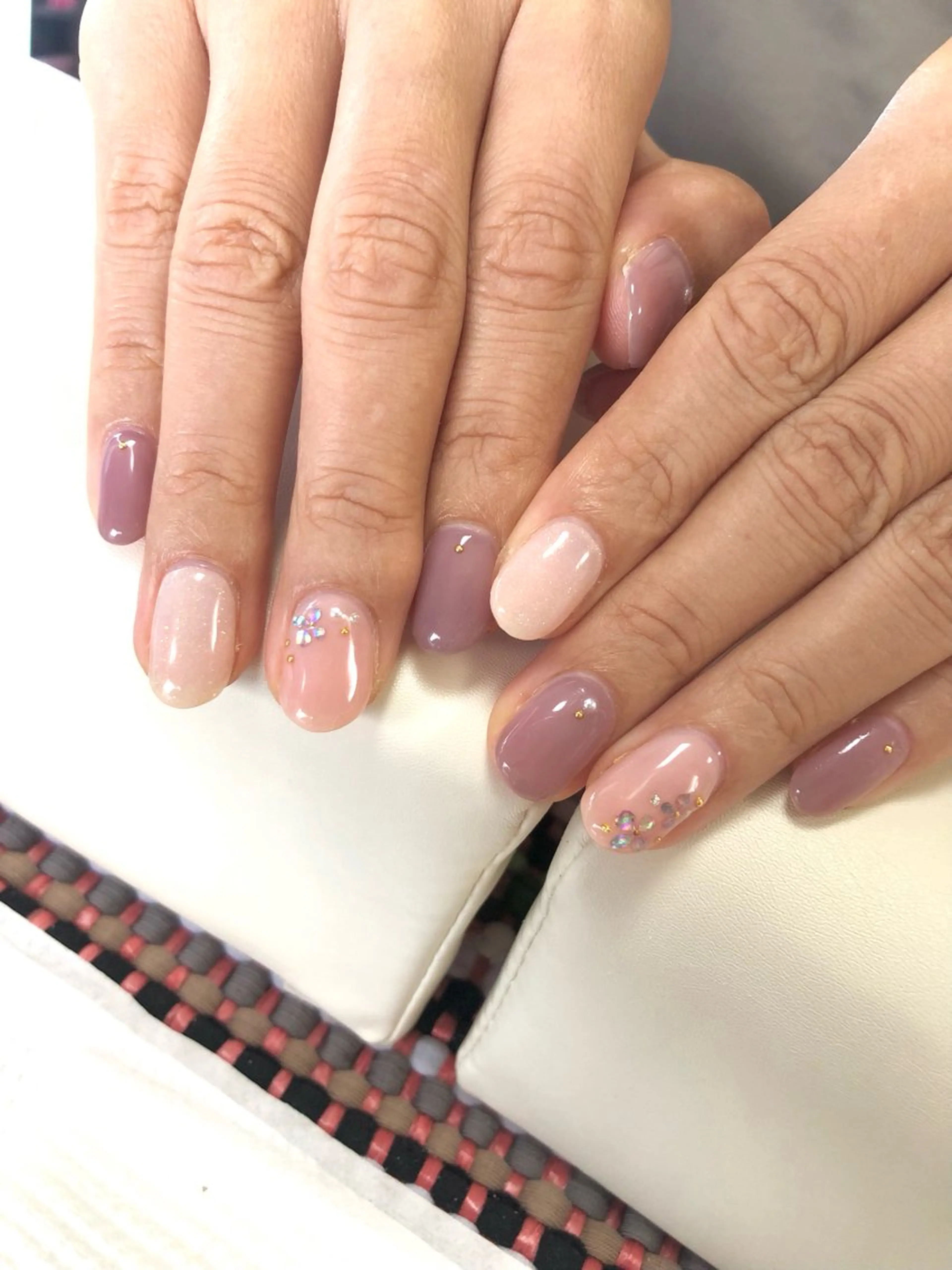 ネイル パープル ハンドネイル salon *meehoのネイルデザイン