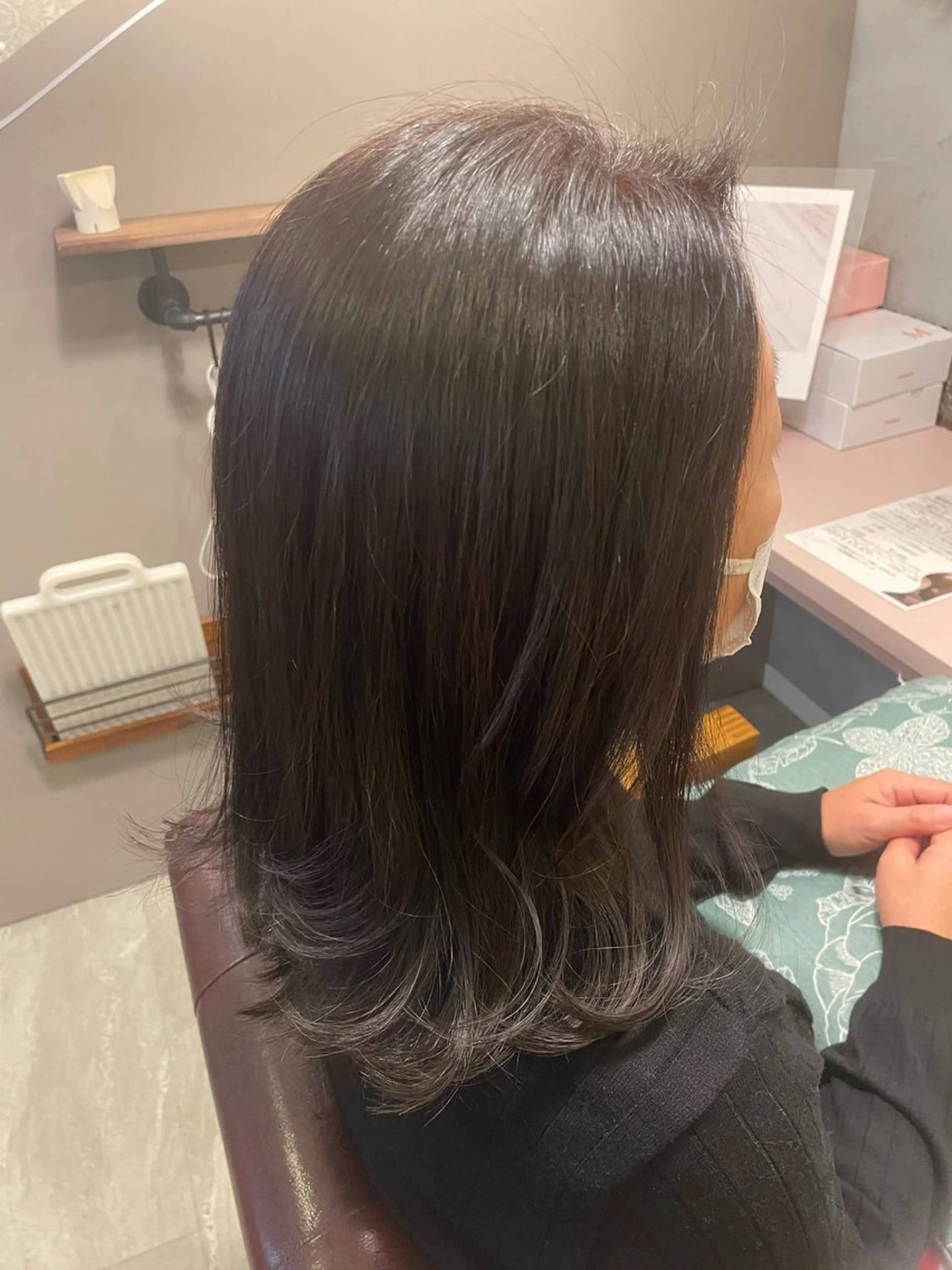 セミロング hair make echo滿木あい花のヘアスタイル