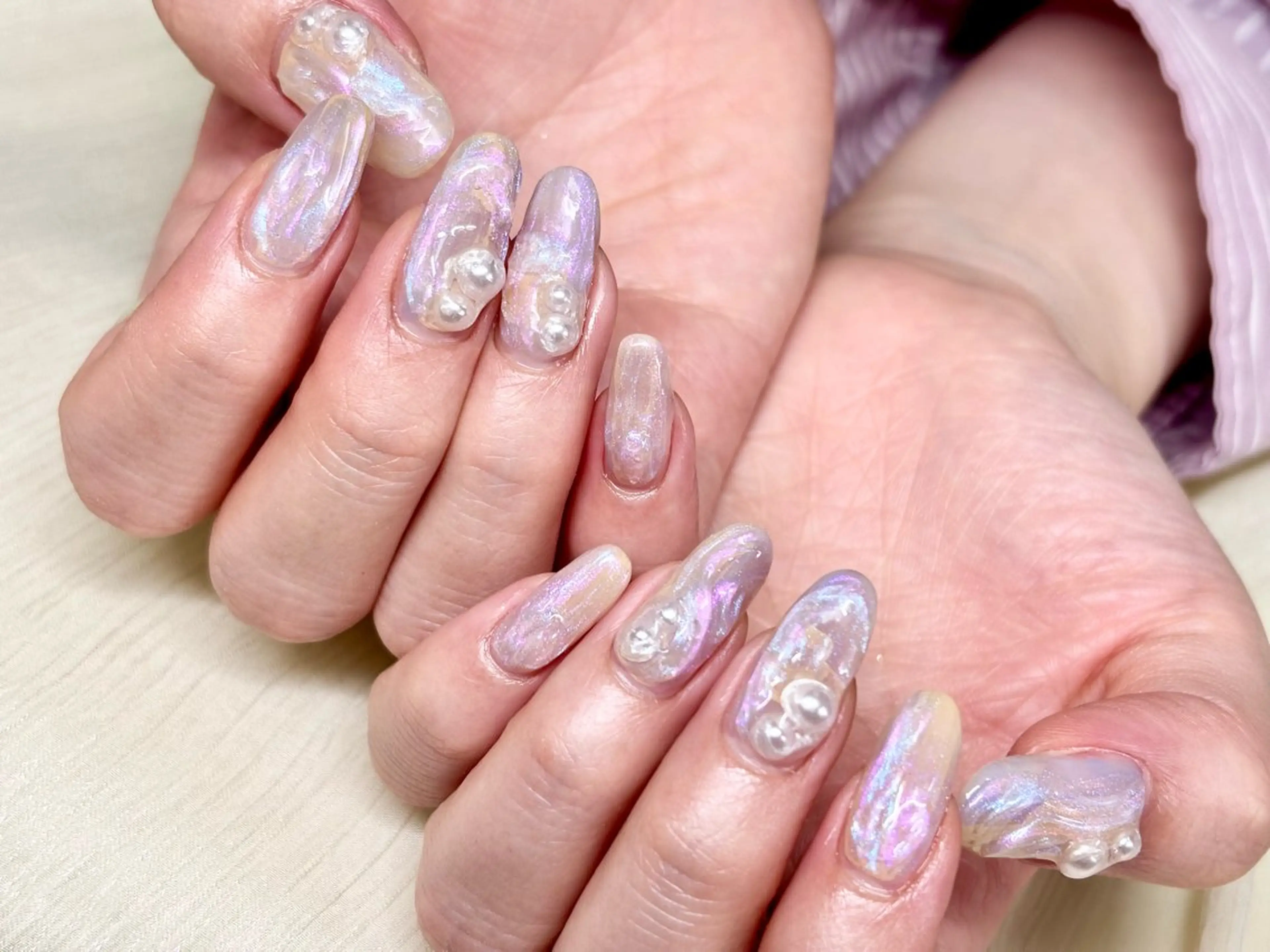 ネイル ニュアンスネイル 春ネイル ハンドネイル ハンドケア ETE LUNA NAILのネイルデザイン