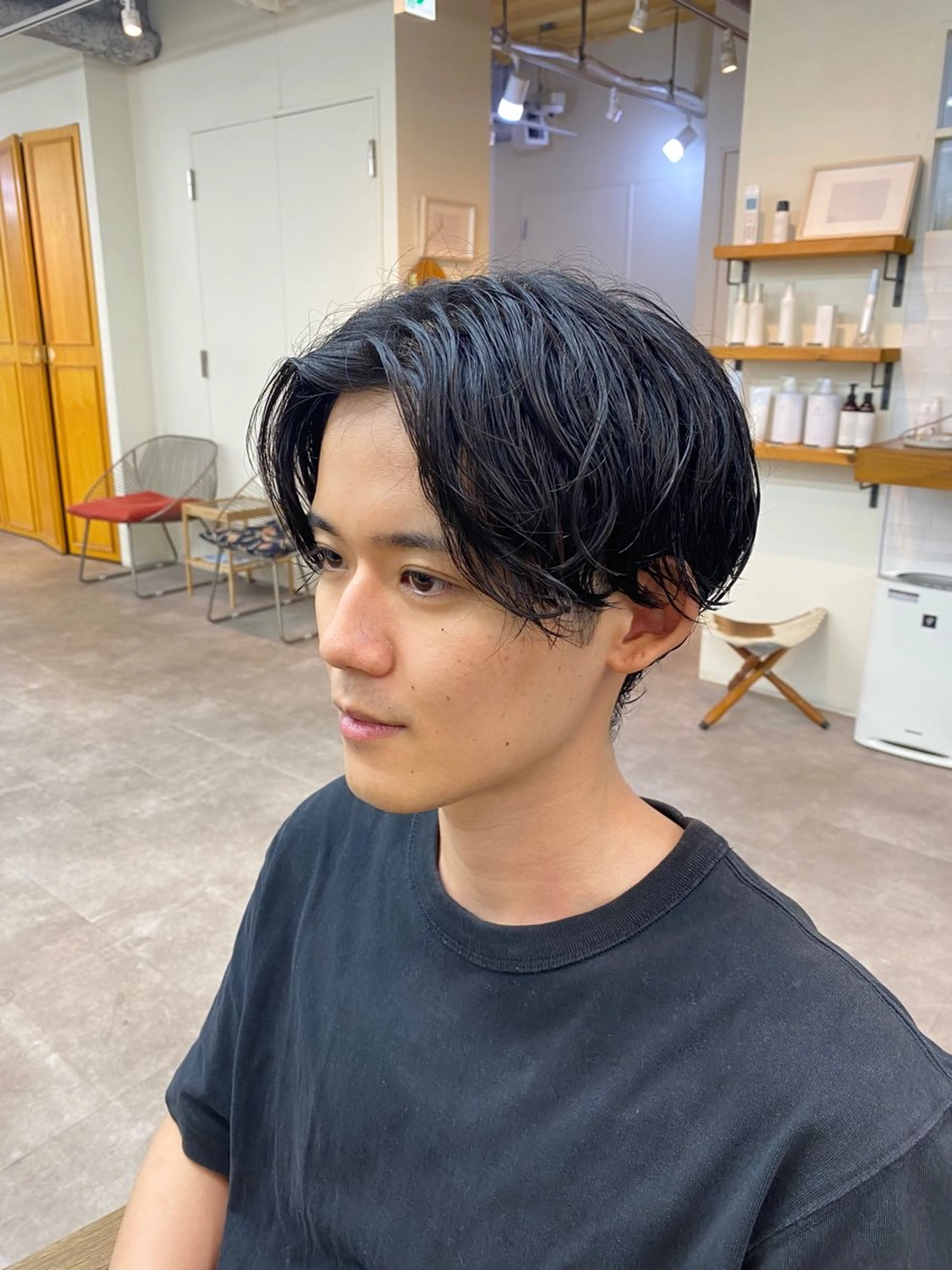 ショート パーマ メンズ カット パーマ トリートメント ヘッドスパ おしゃれパーマ メンズ特化/みーまんのヘアスタイル