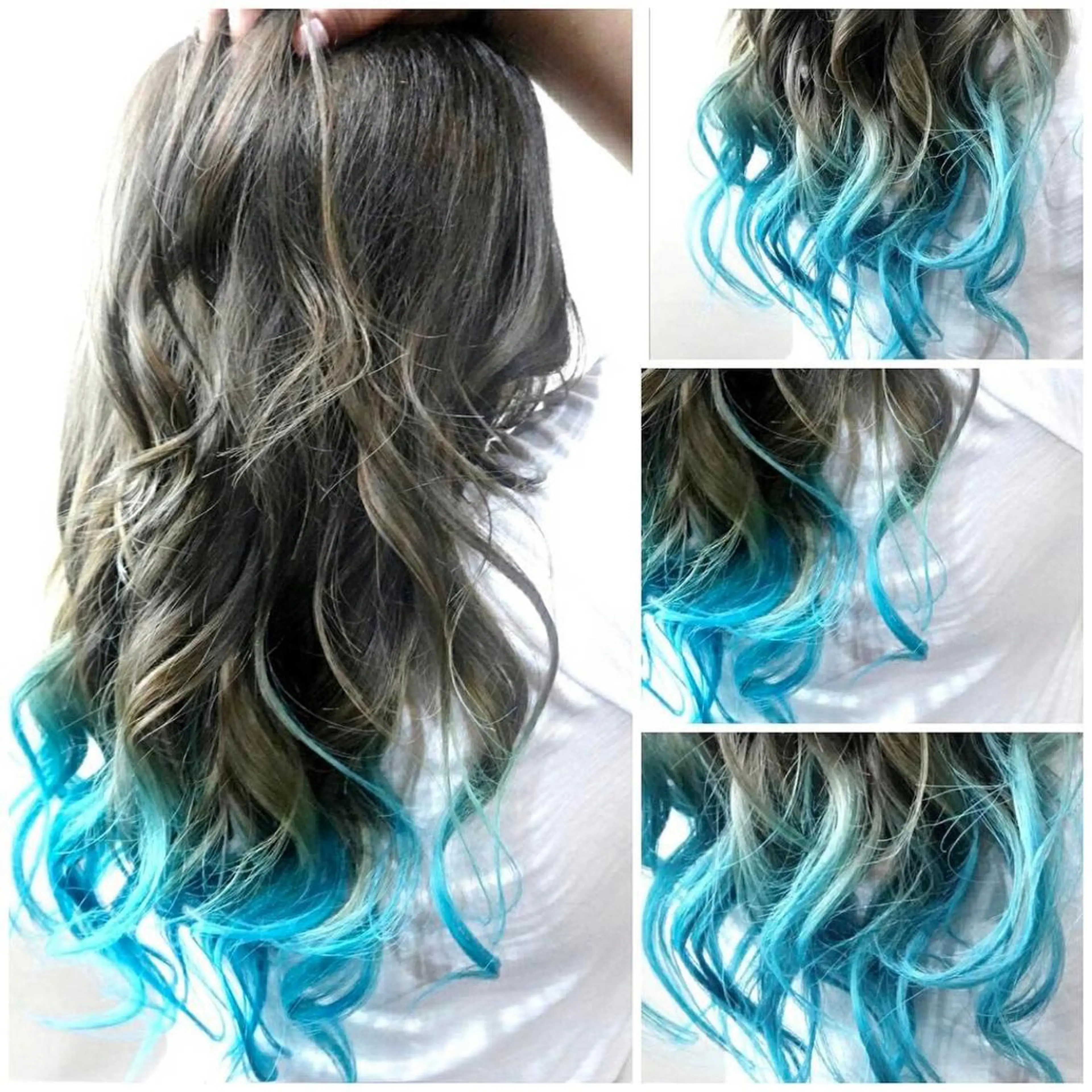 セミロング カラー ヘアアレンジ ブルーカラー グラデーションカラー ヘアカラー トリートメント 次世代シールエクステ 錦糸町 小泉 朋之のヘアスタイル