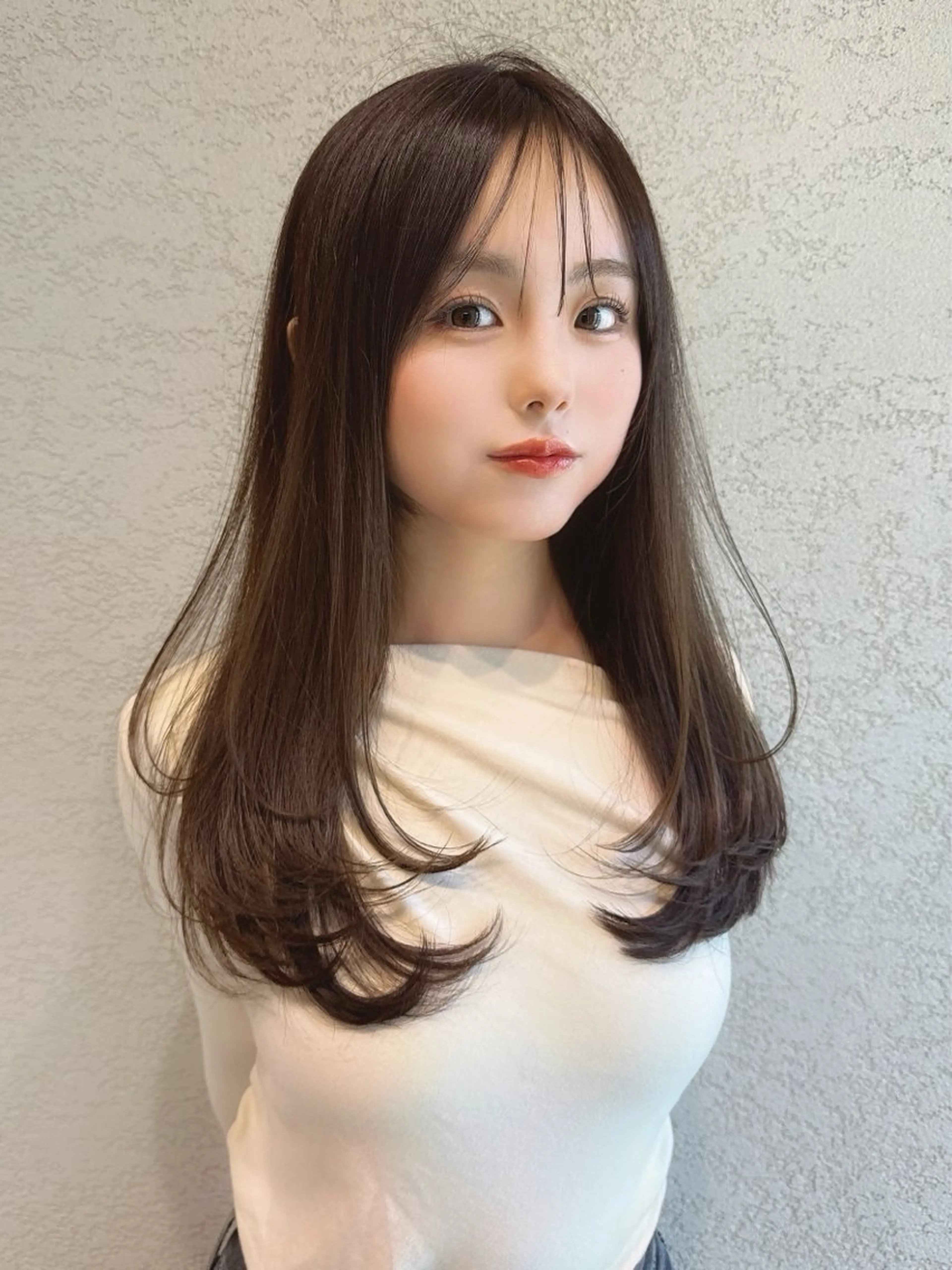 ロング カラー カット ヘアカラー トリートメント レイヤーカット/ 顔周り 五島巨幹のヘアスタイル