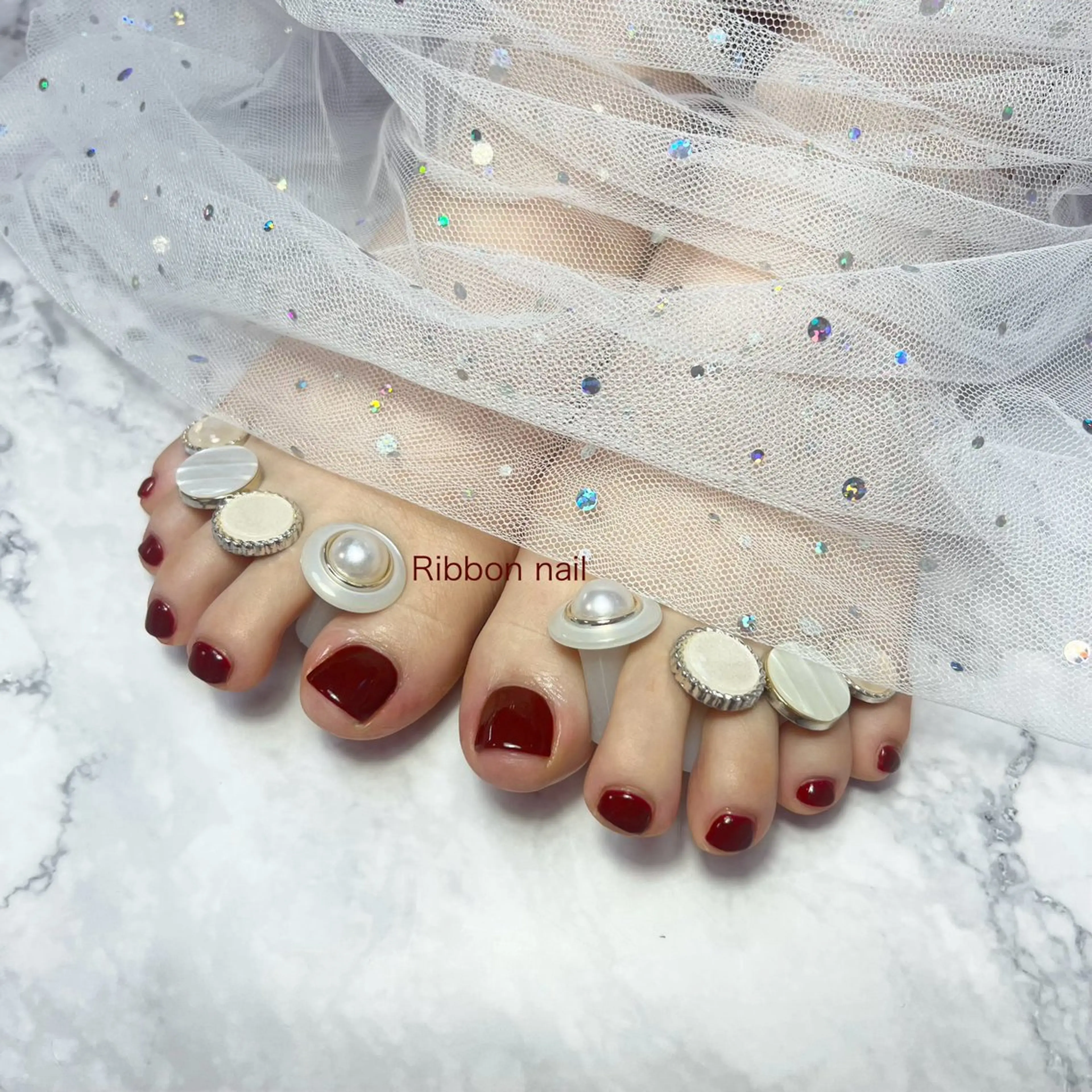 ネイル ボルドー ワンカラーネイル Nail Ambra 小山のネイルデザイン