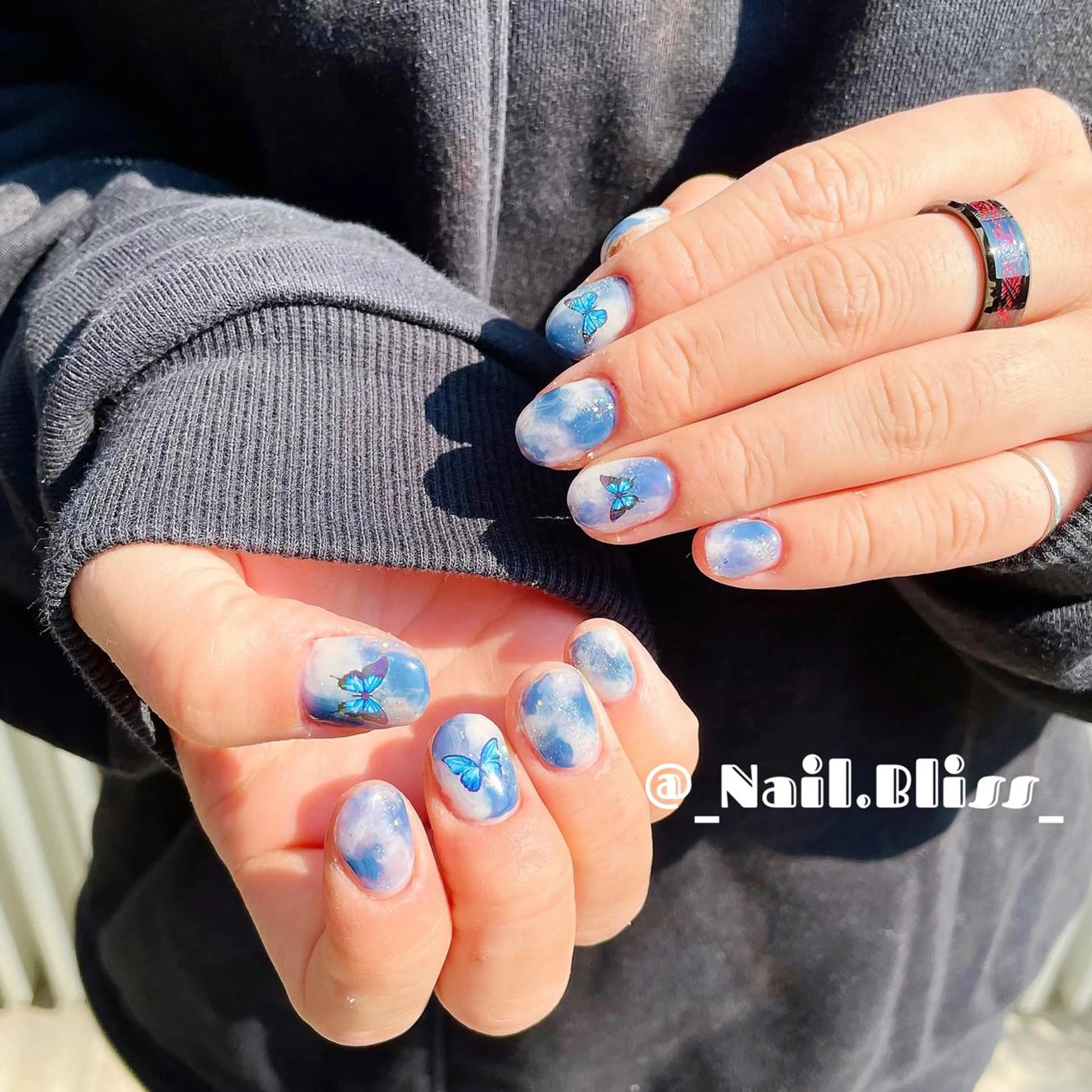 ネイル 大理石ネイル(マーブル) ハンドネイル NAIL BLISSのネイルデザイン