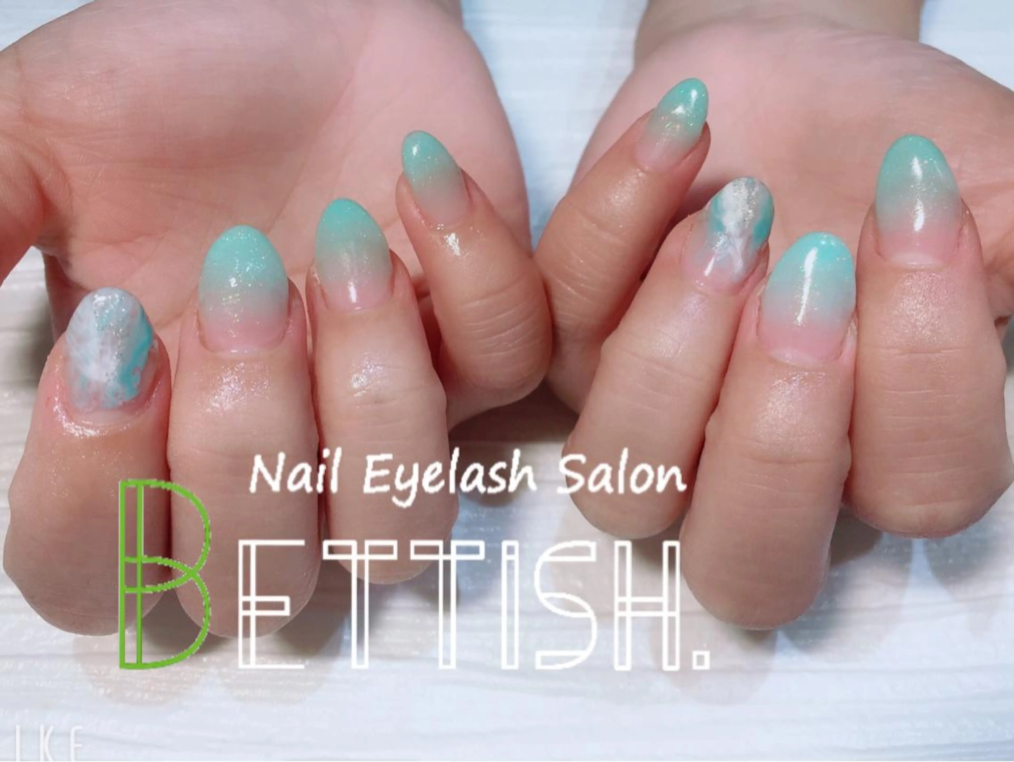 ネイル ブルー 長さ出し BETTISH. KUMIKO☺︎︎のネイルデザイン