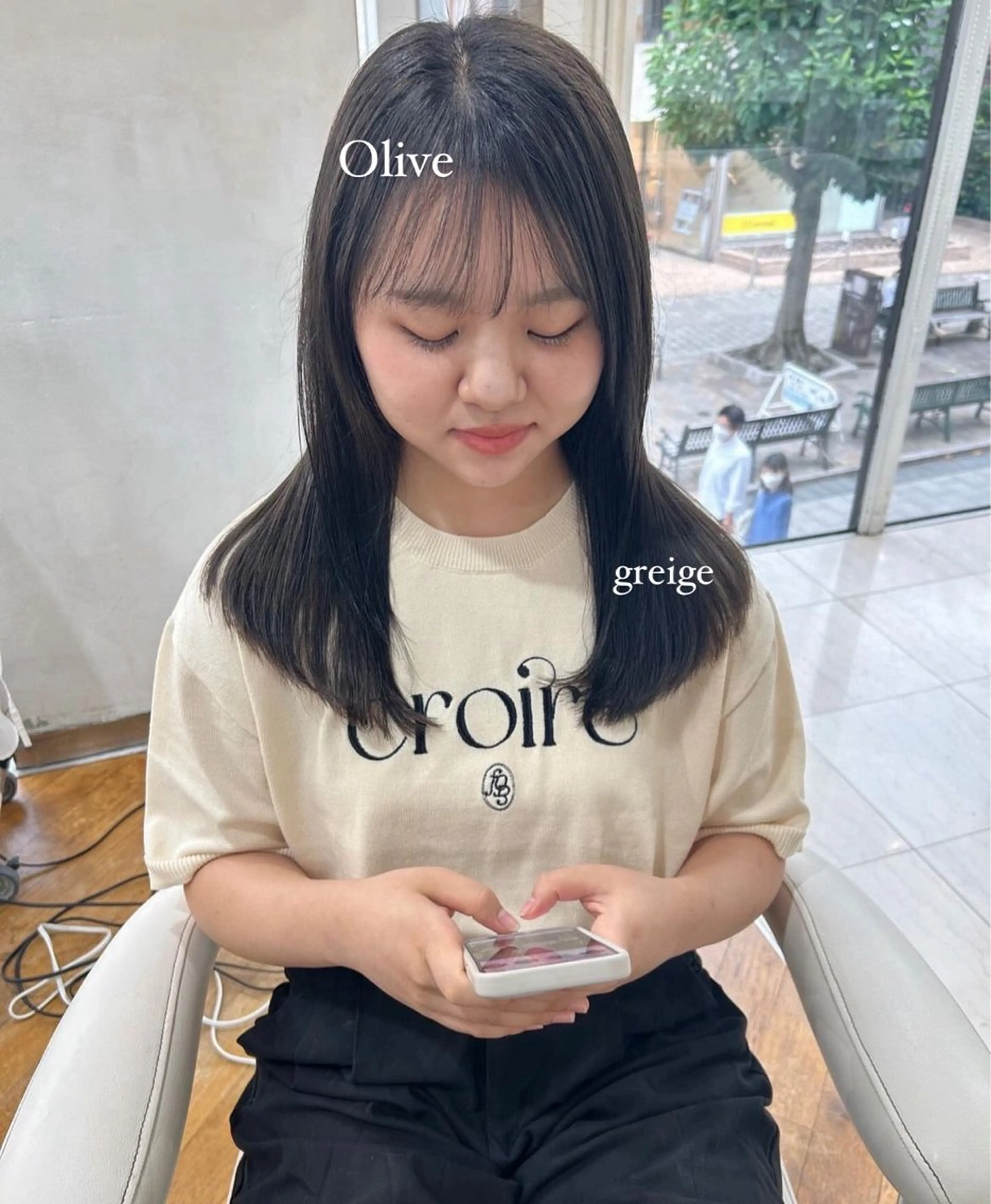 ミディアム カラー 透明感カラー ありむらもえ/ 透明感カラーのヘアスタイル