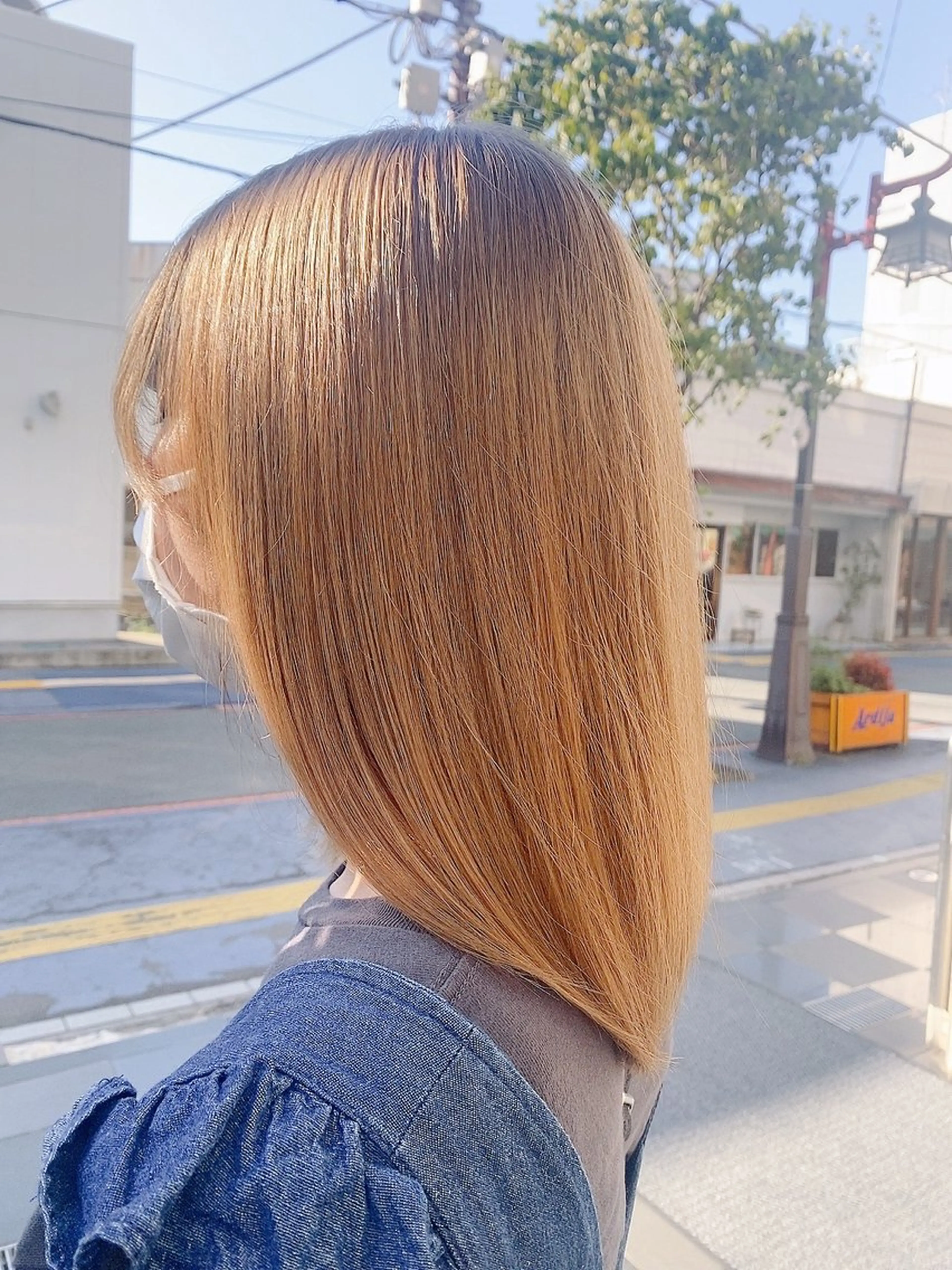 ミディアム カラー ヘアアレンジ ヘアカラー トリートメント 加藤 瑠美のヘアスタイル