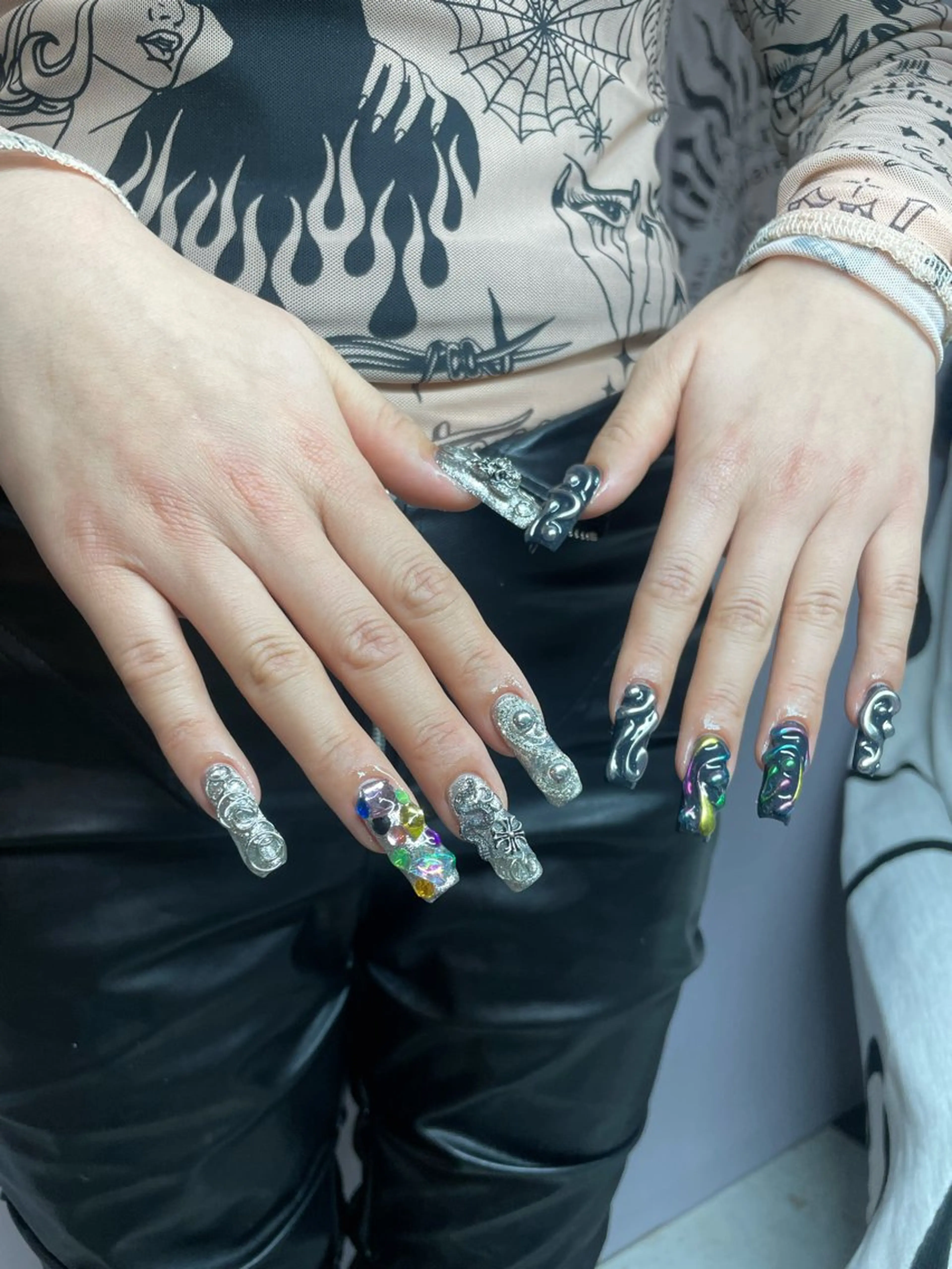 gel-x長さだし10本＋おまかせしっかりアート❤️‍🔥オフあり+30分ほど※補足説明をよくお読みくださいの写真