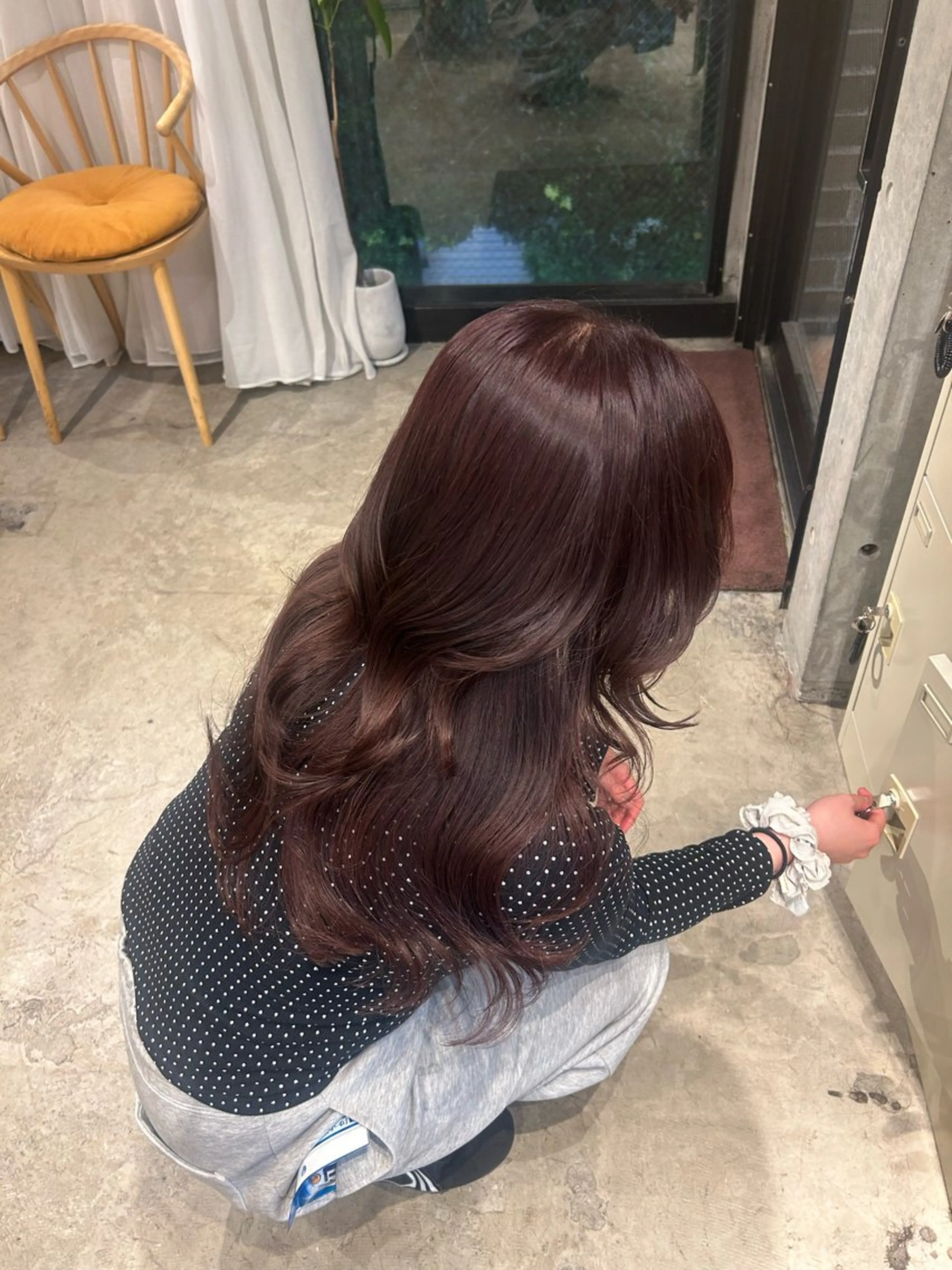 ロング カラー 透明感カラー ヘアカラー トリートメント 上岡 みゆうのヘアスタイル
