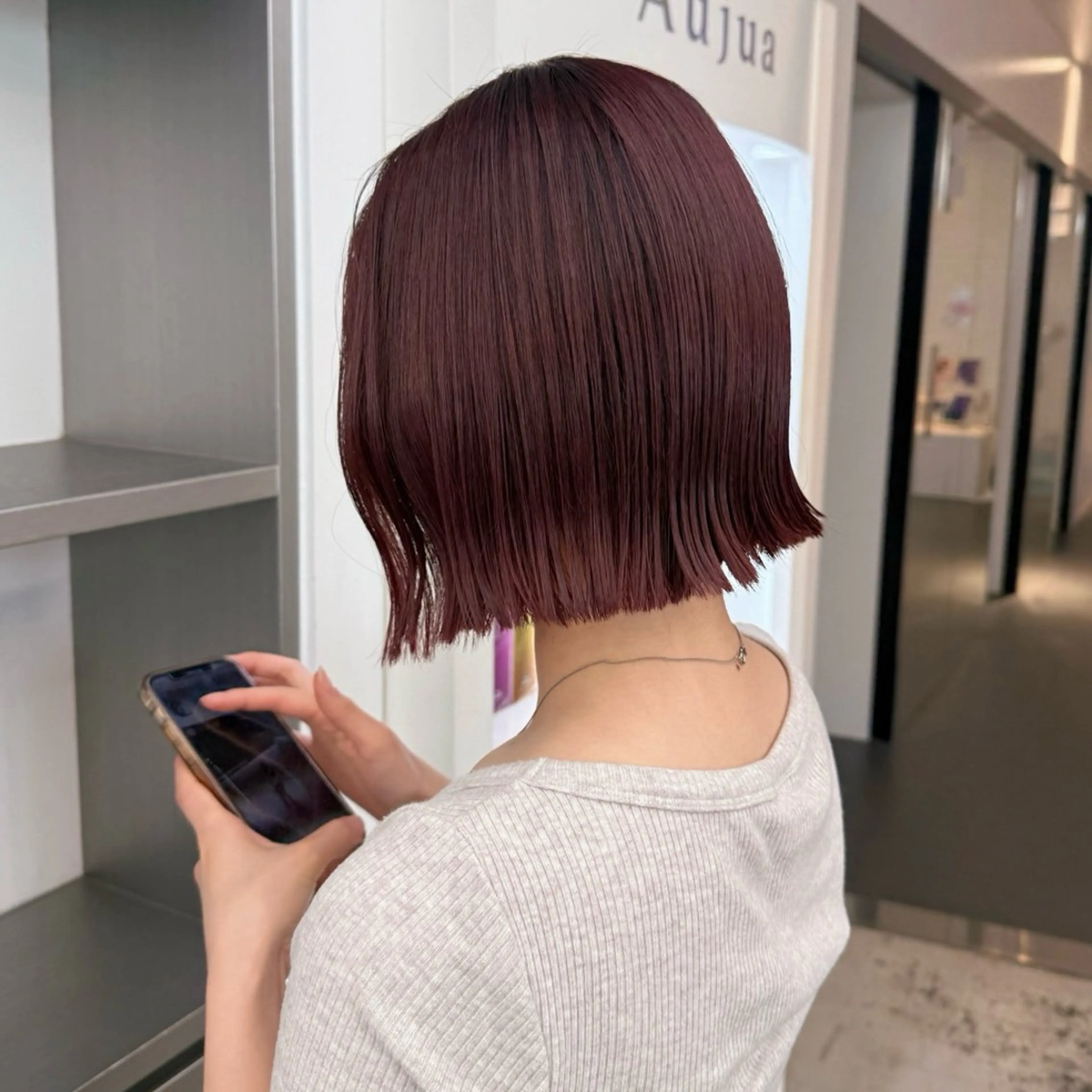 ショート カラー ブラウンカラー レッドカラー レッドブラウン ボブ カット ヘアカラー 🍒暖色✖️レイヤー ／Haruna🍒のヘアスタイル