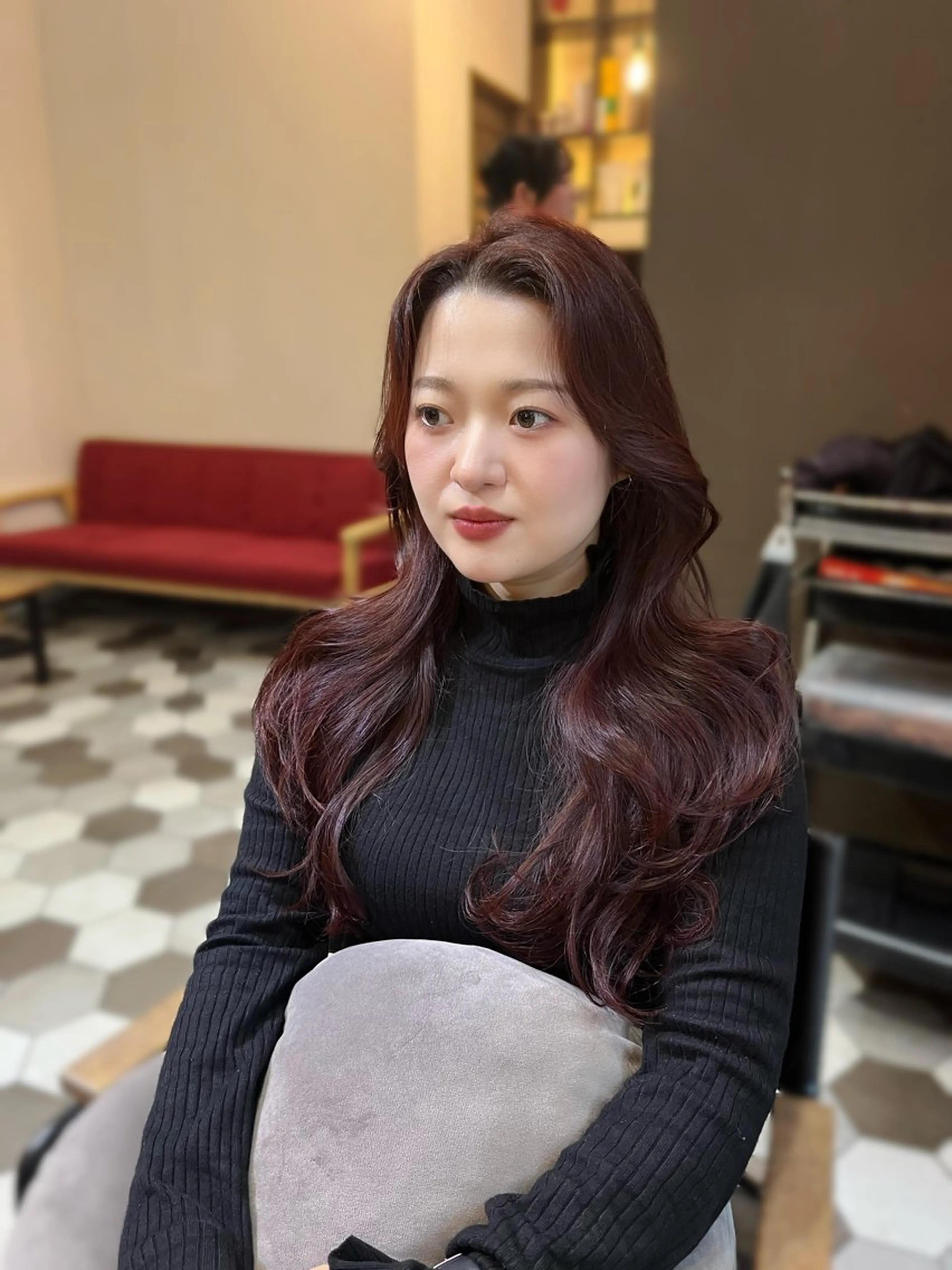 カラー ヘアアレンジ カット ヘアカラー 似合わせ顔まわり カット💛森尾真由美のヘアスタイル