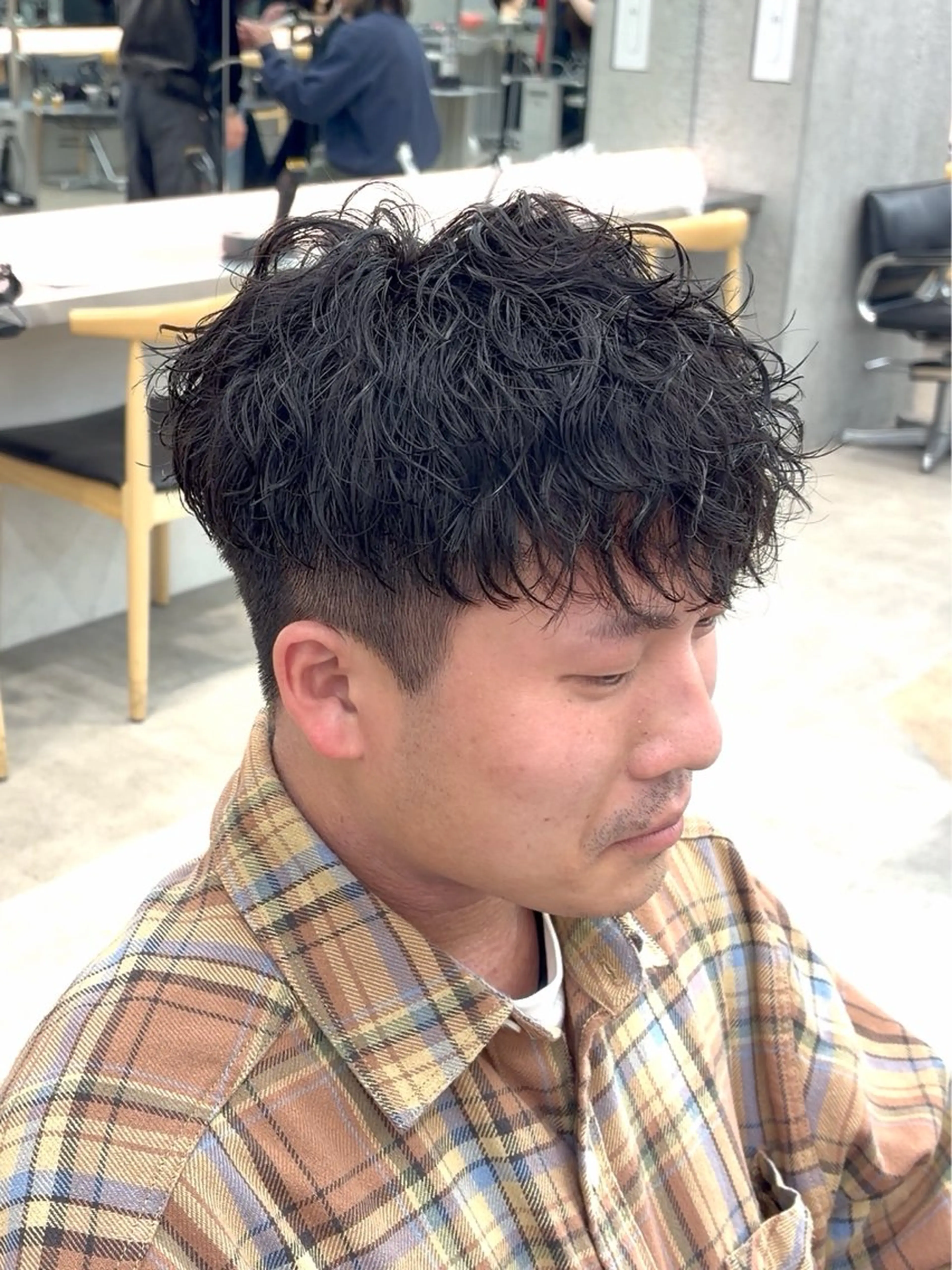 ショート パーマ メンズ マッシュ 刈り上げ メンズパーマ 名古屋/水谷颯のヘアスタイル