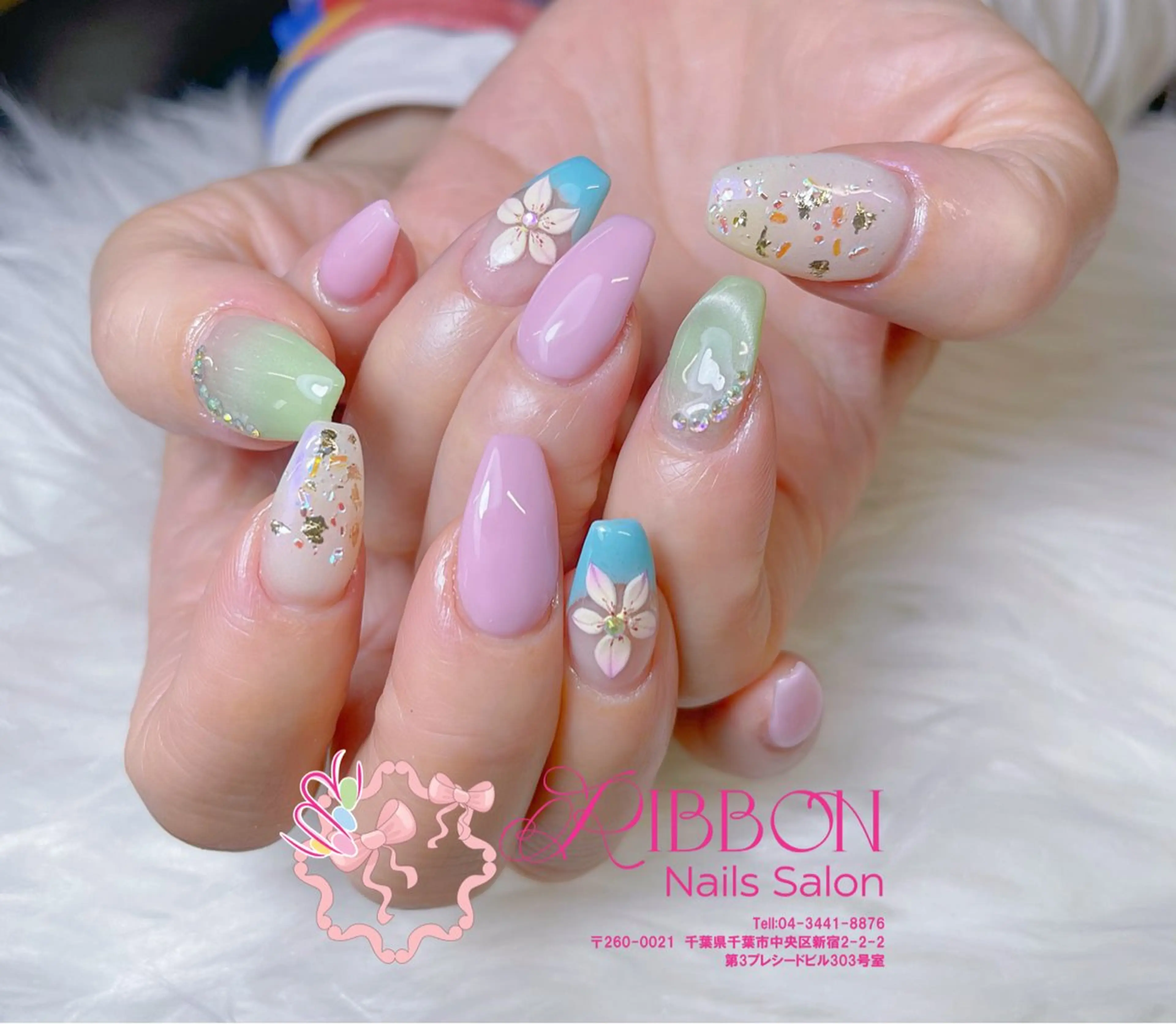 ネイル フレンチネイル ジェルネイル マグネットネイル 持ち込み ニュアンスネイル ハンドネイル Ribbonnail salonのネイルデザイン