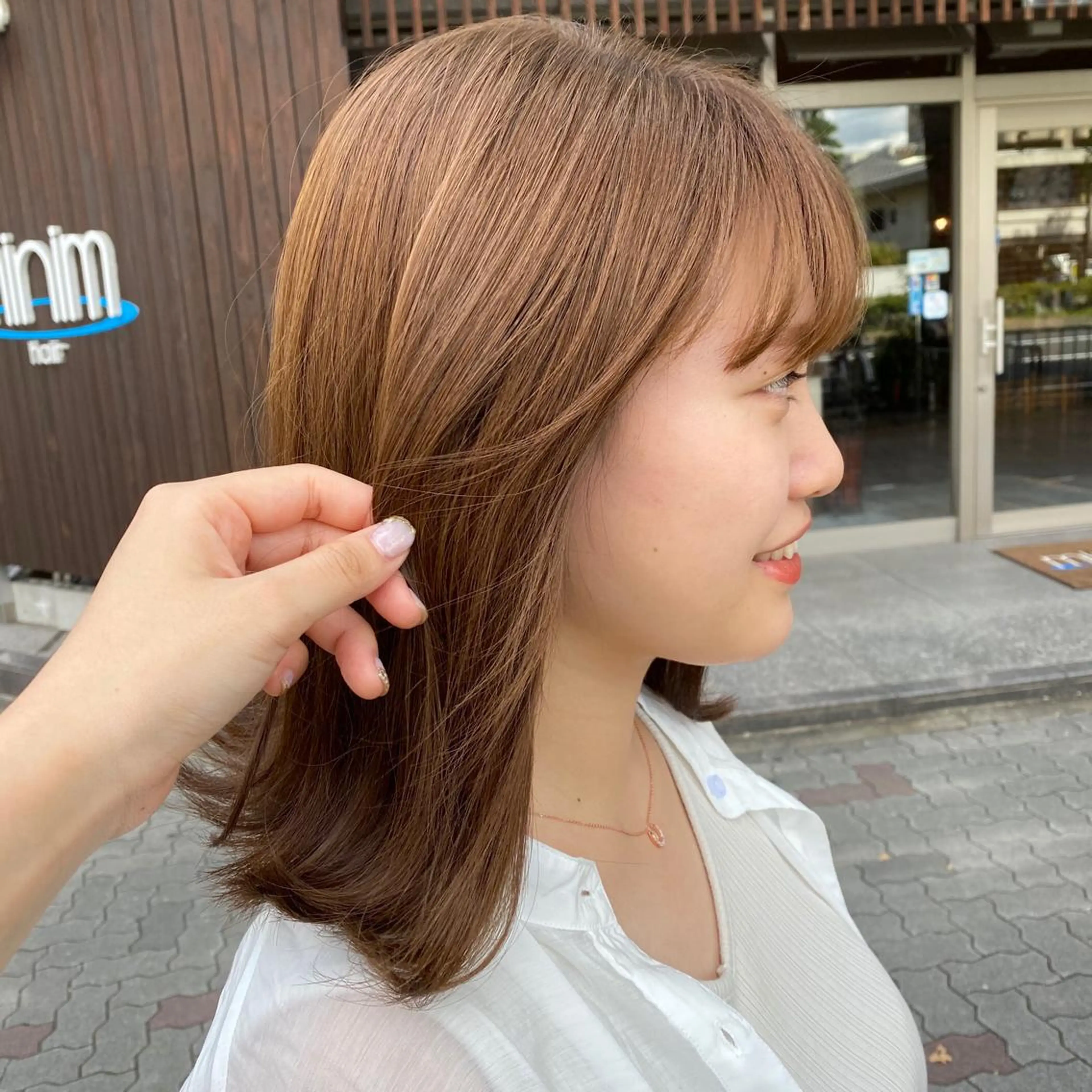 ミディアム カラー ベージュカラー ｲﾁｶﾜ ﾐｵ/ minim hairのヘアスタイル