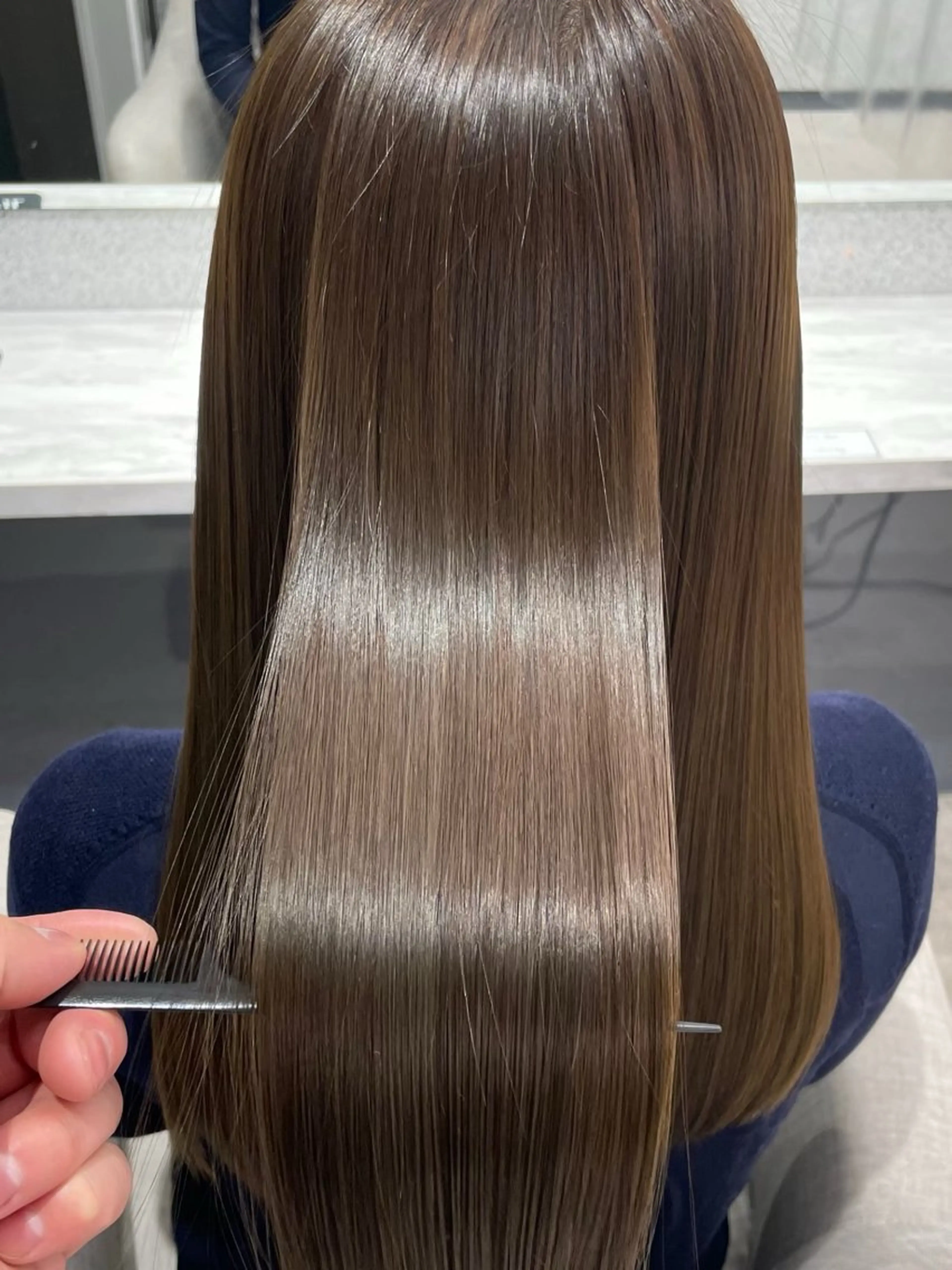 ロング カット ヘアカラー トリートメント りきと🦋河原町 縮毛矯正/艶カラーのヘアスタイル