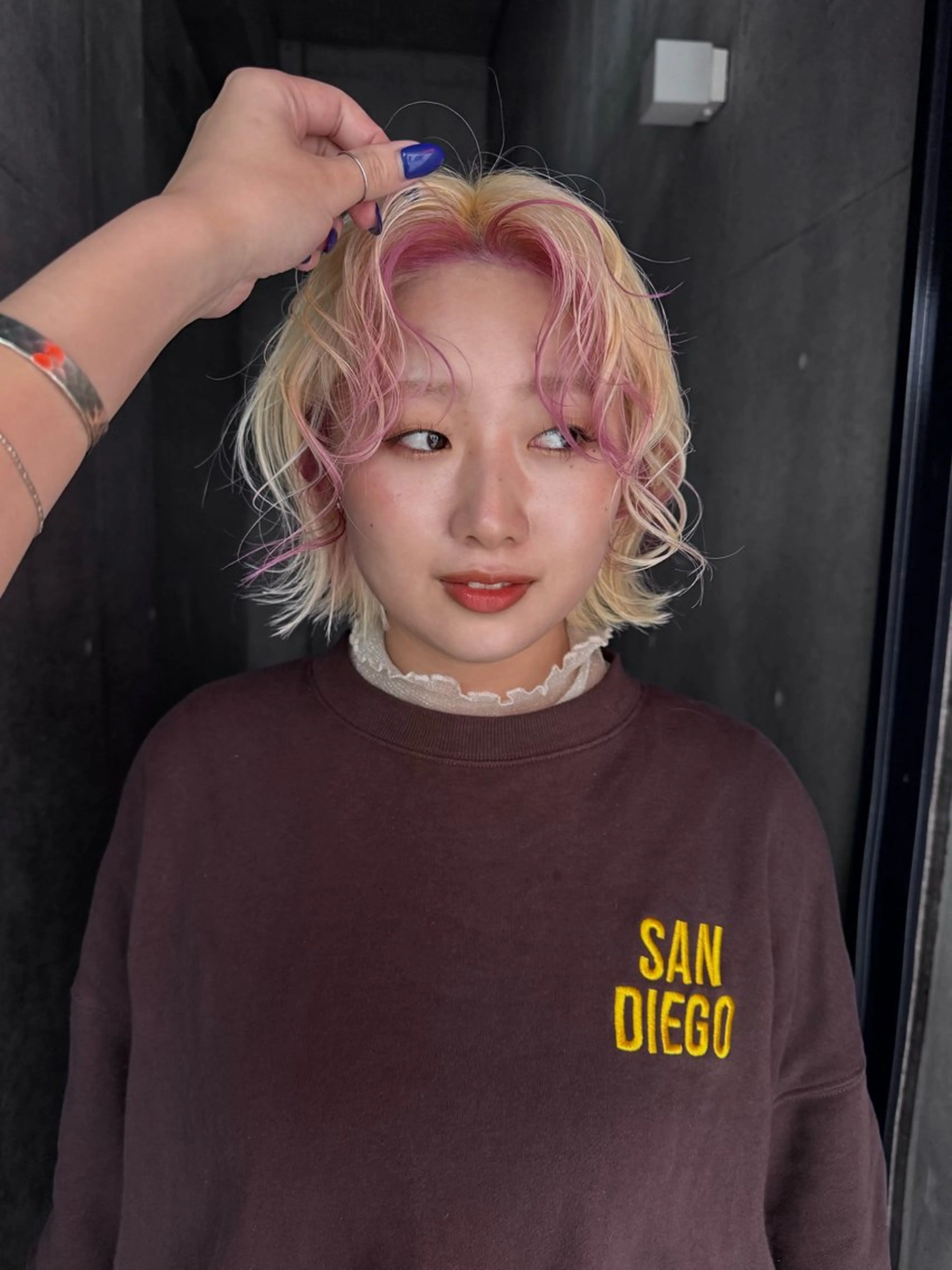 ミディアム カット ヘアカラー トリートメント 村田 灯のヘアスタイル