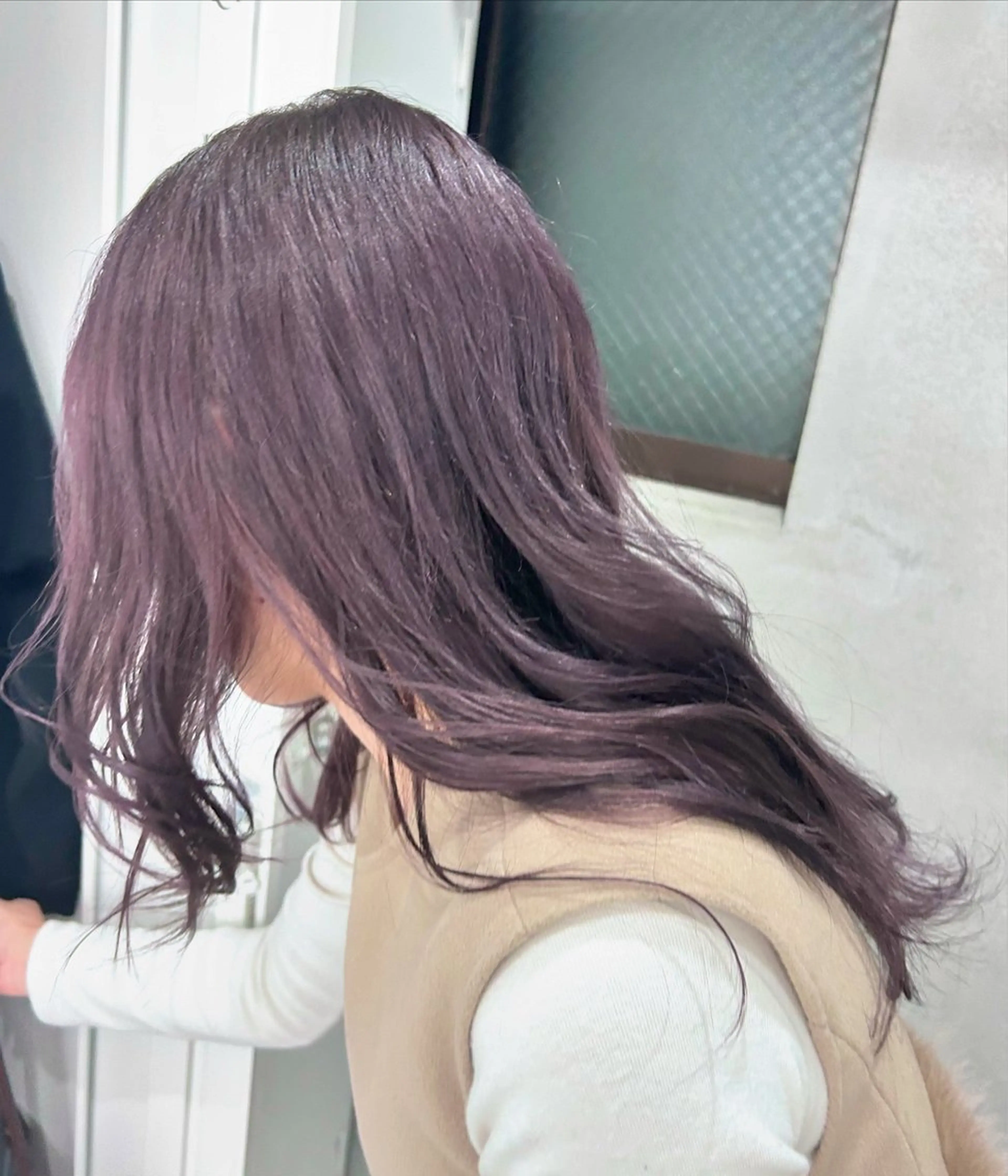 ロング カラー ブリーチ ヘアカラー トリートメント shizuna/平尾 /カラー/髪質改善のヘアスタイル