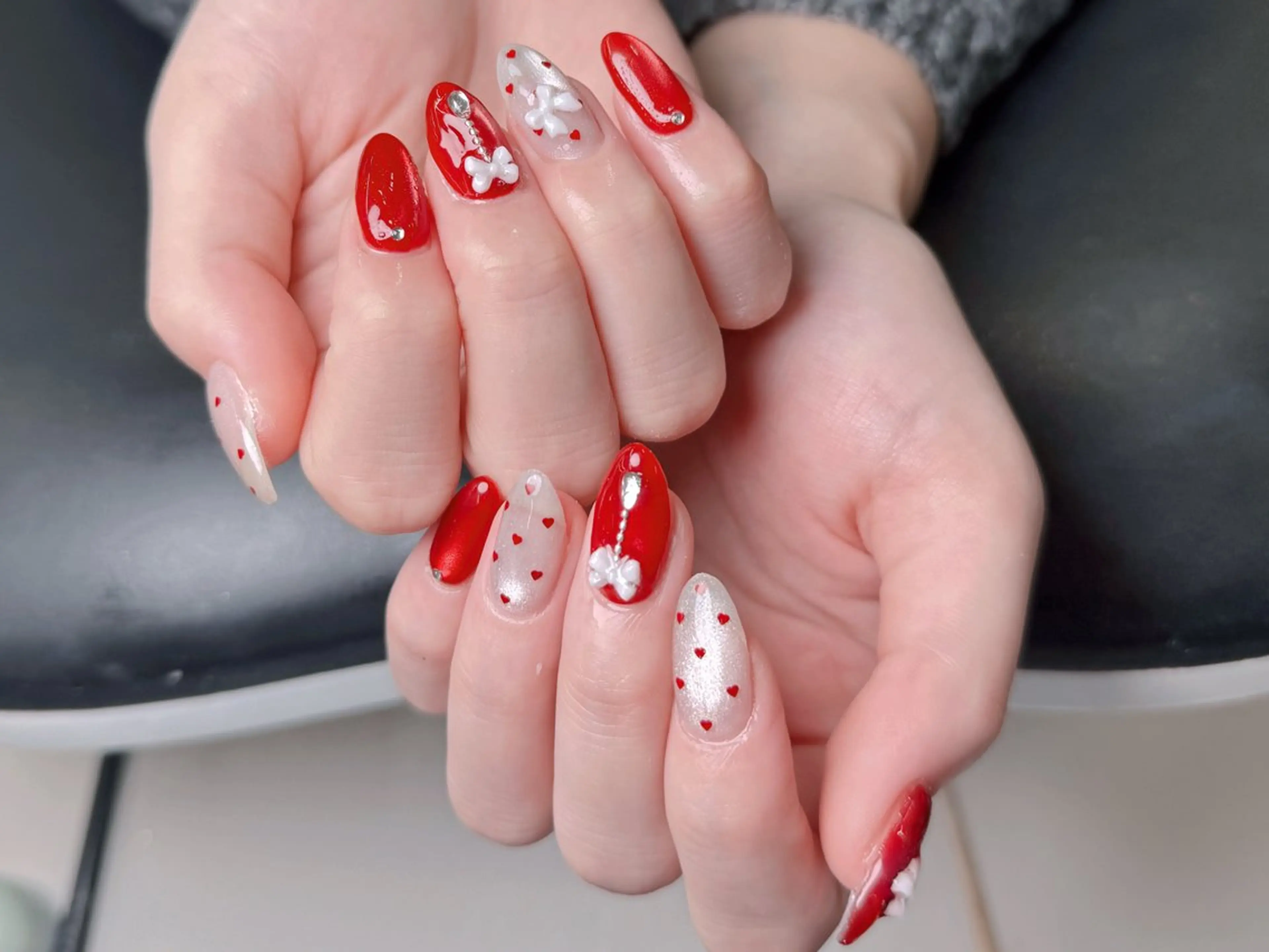 ネイル チークネイル 長さ出し フラッシュネイル フットネイル フレンチネイル ハンドネイル ハンドケア Nail&Eyela sh Nanaのネイルデザイン