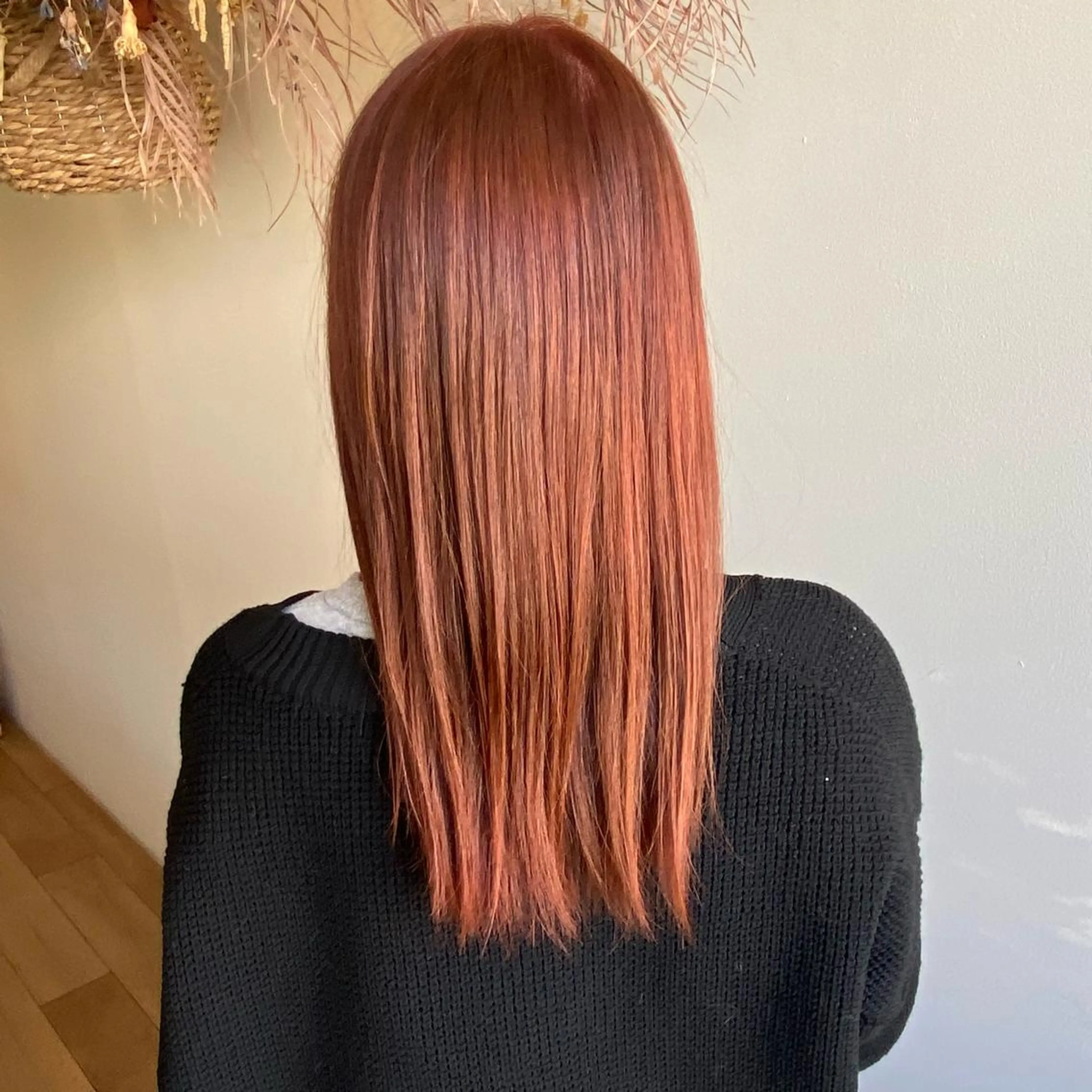 ロング カラー オレンジ 清原 里菜のヘアスタイル