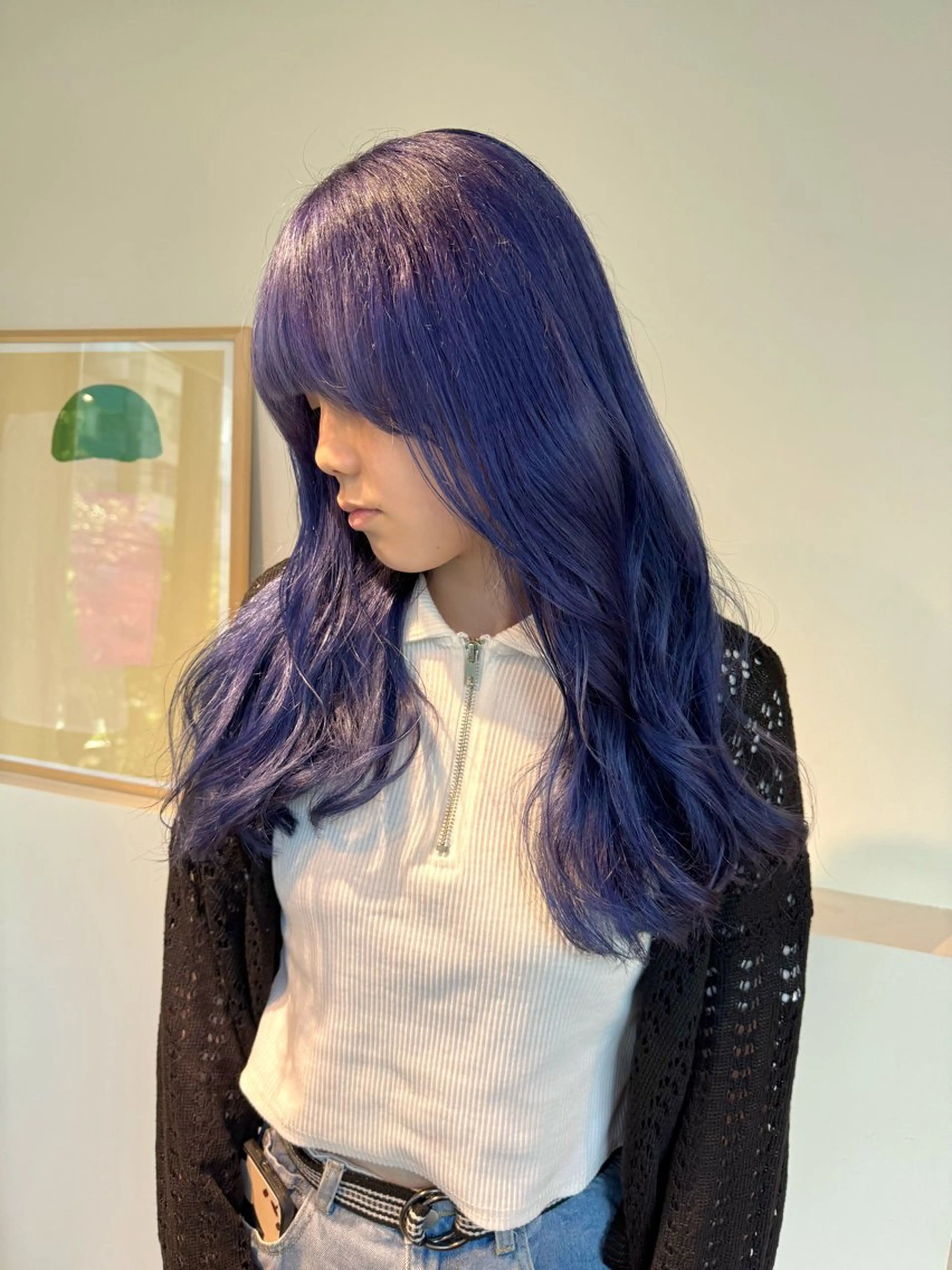 ロング カラー 切りっぱなしボブ ショートボブ アッシュ ベージュカラー ブルーカラー 髪質改善マスター 長尾勇弥/梅田中津のヘアスタイル