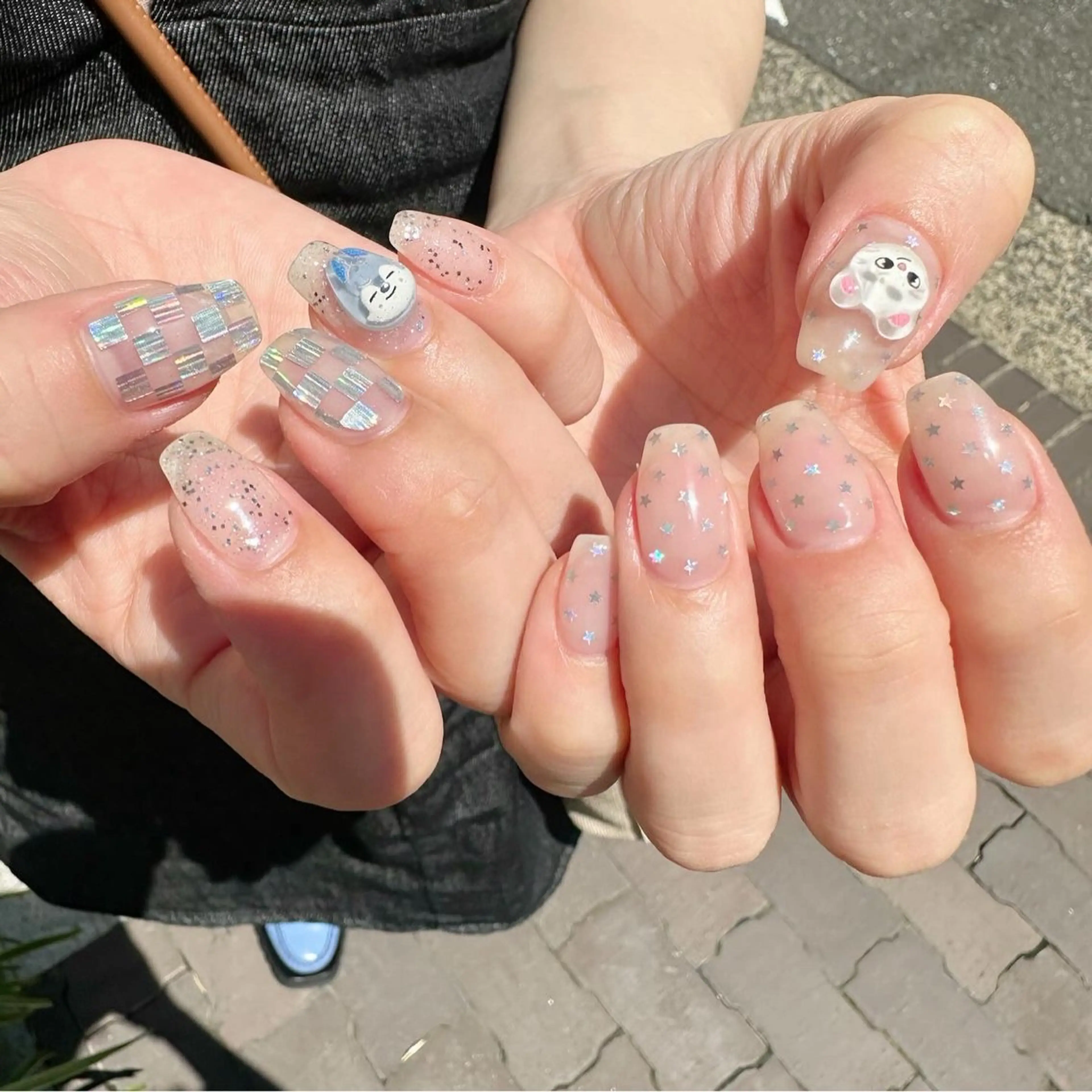 ネイル クリアネイル ホログラムネイル 氷ネイル・うるうるネイル 韓国ネイル 持ち込み 🪞KAPE NAIL 🪞のネイルデザイン
