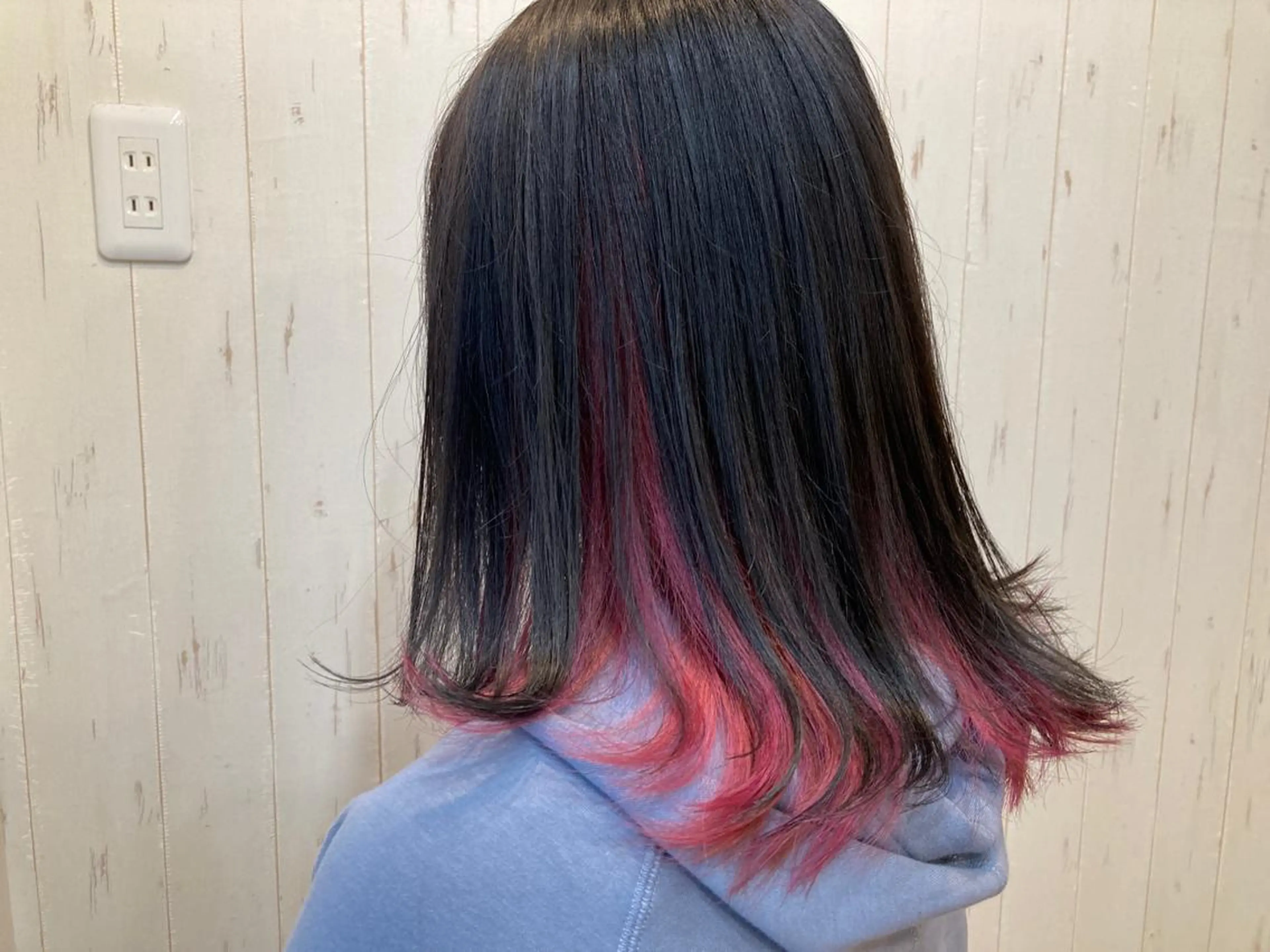 ミディアム カラー ヘアカラー&縮毛矯正 STAR☆RIVERのヘアスタイル