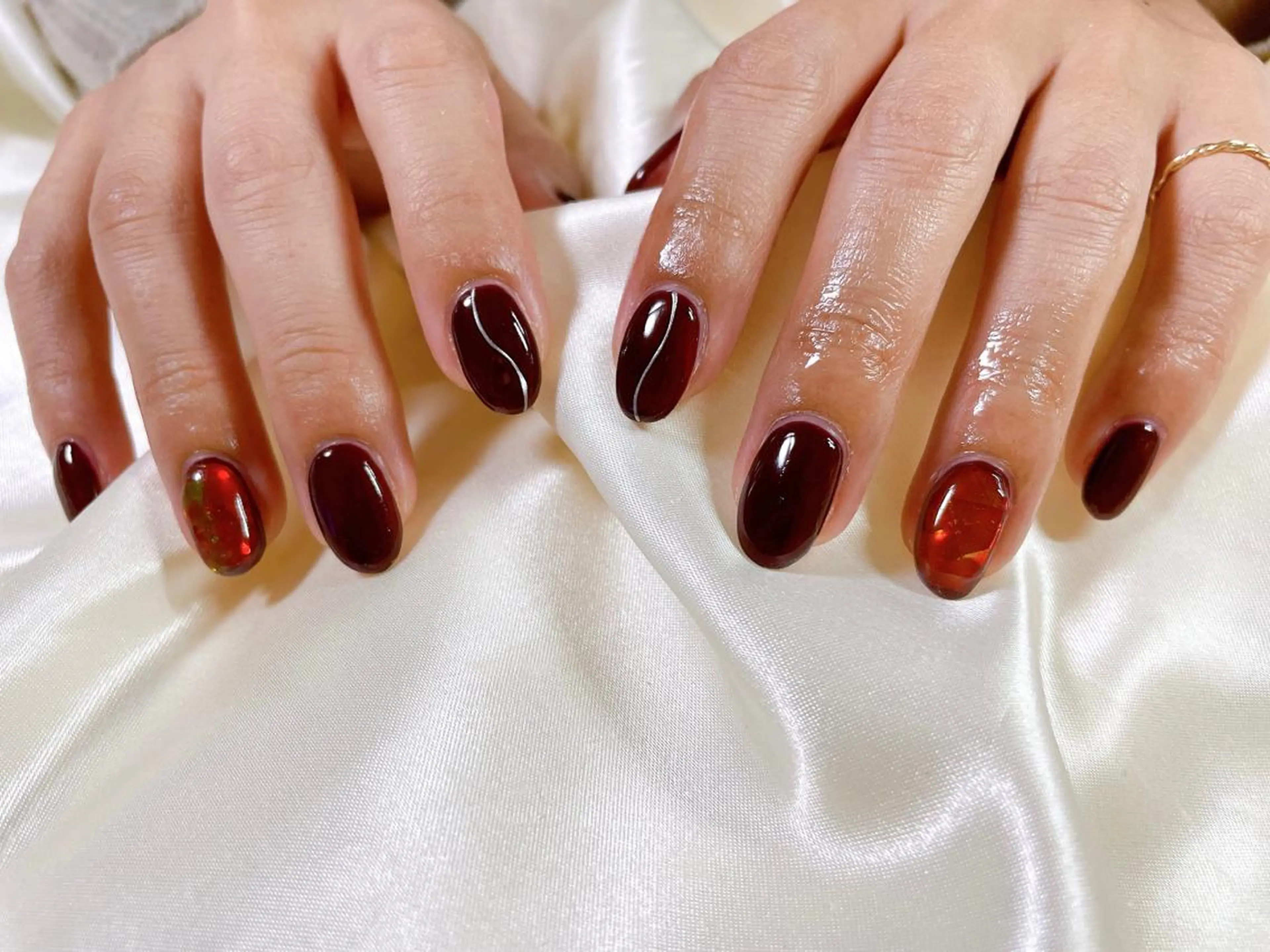 ネイル 氷ネイル・うるうるネイル kikinail 溝の口のネイルデザイン