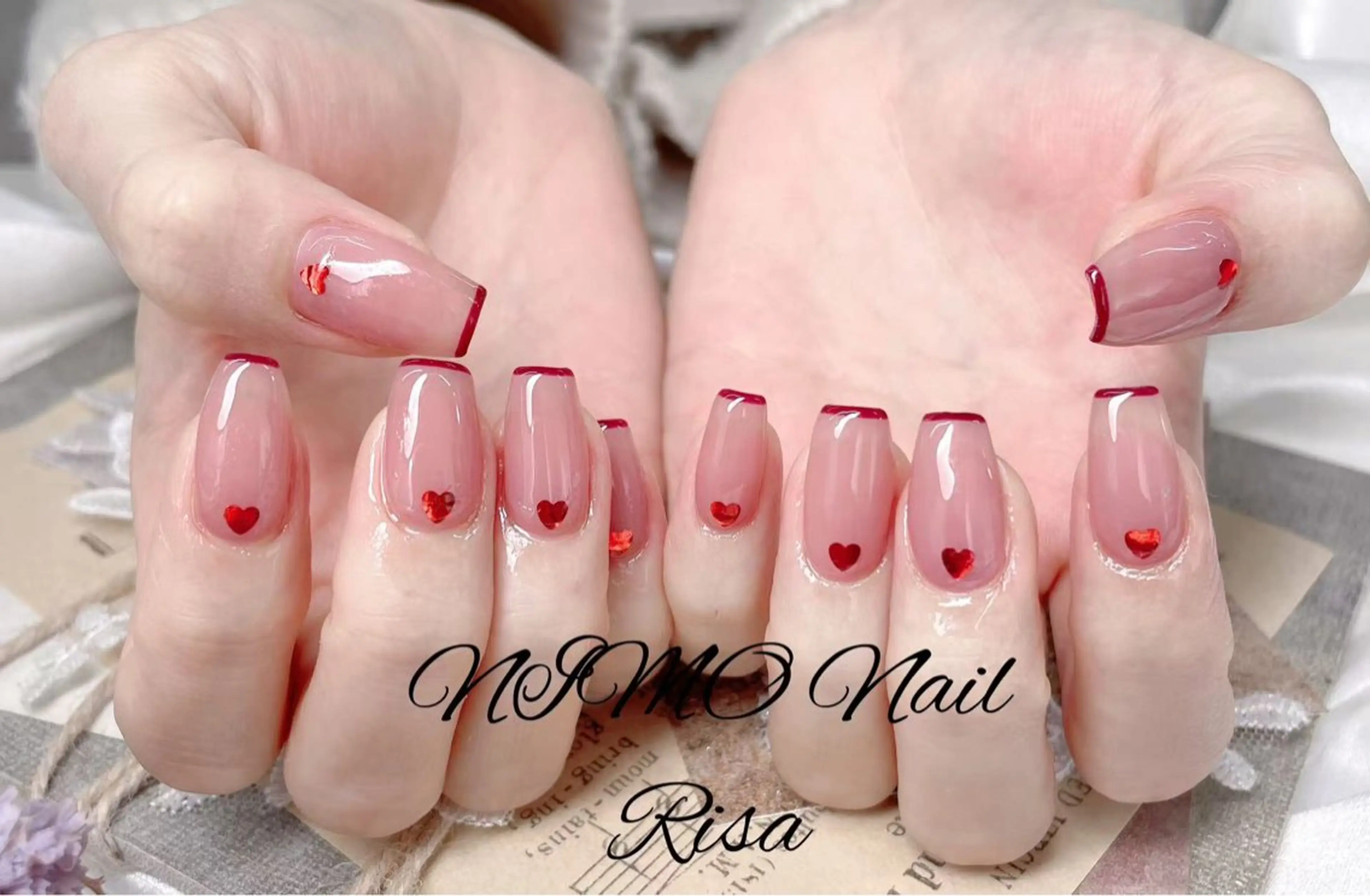 ネイル クリアネイル 長さ出し フットネイル フレンチネイル ジェルネイル ハンドネイル RI SA☀️ リサのネイルデザイン