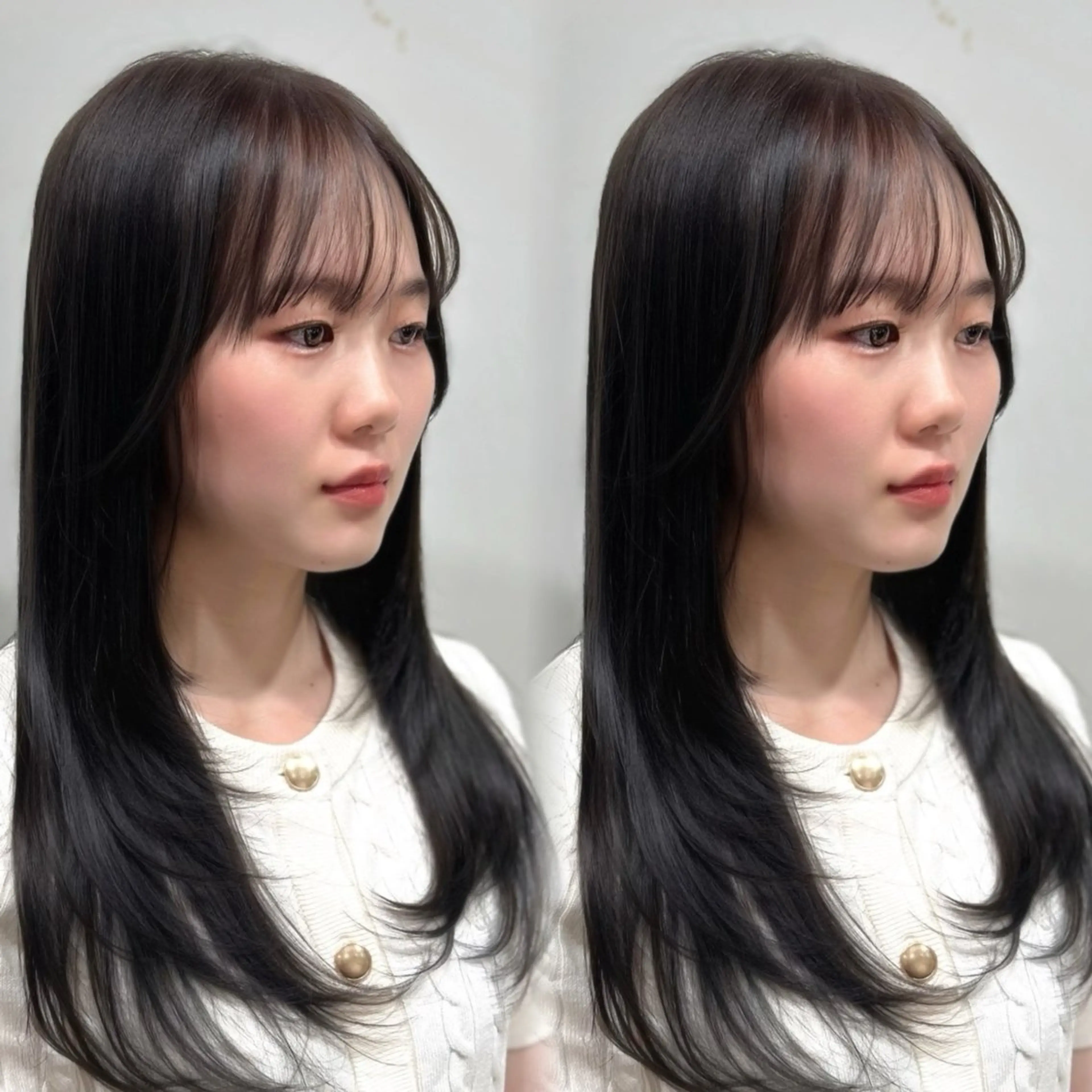 ロング カラー ヘアカラー 透明感カラー×レイヤ ー🧊横田 冴のヘアスタイル