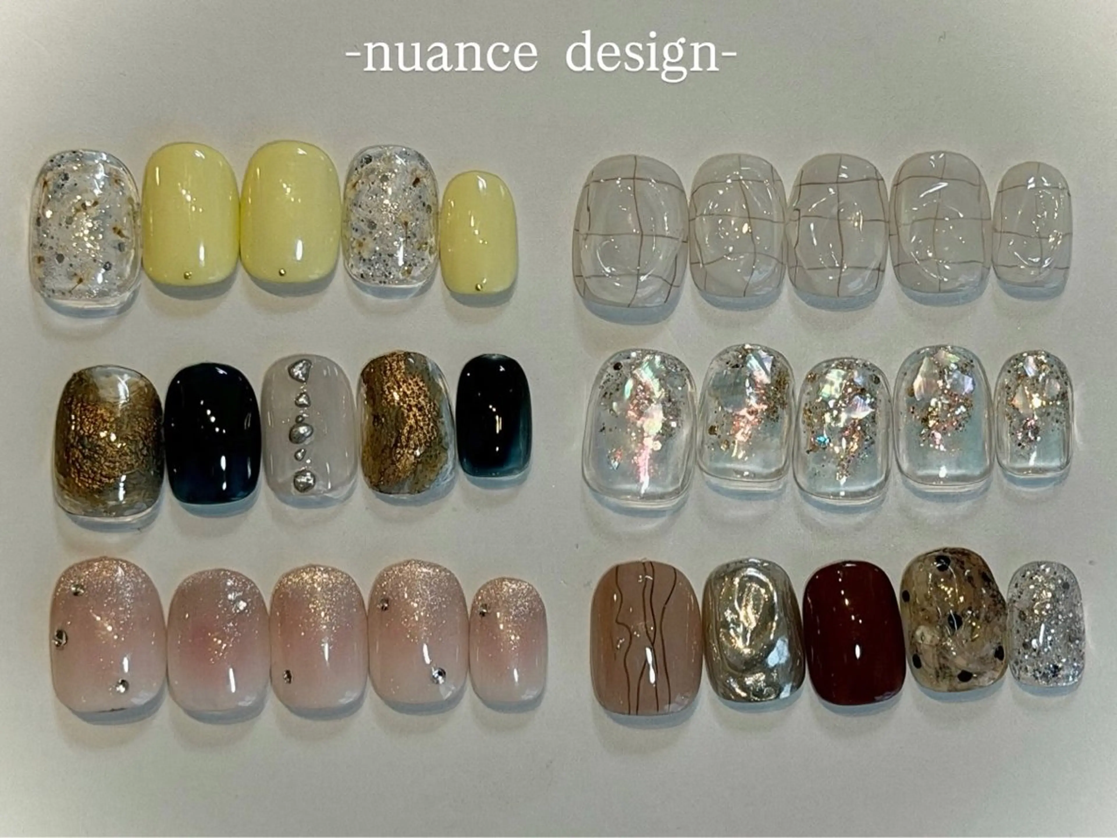 ネイル クリアネイル フラッシュネイル フラッシュマグ フレンチネイル マグネットネイル Luana nailのネイルデザイン