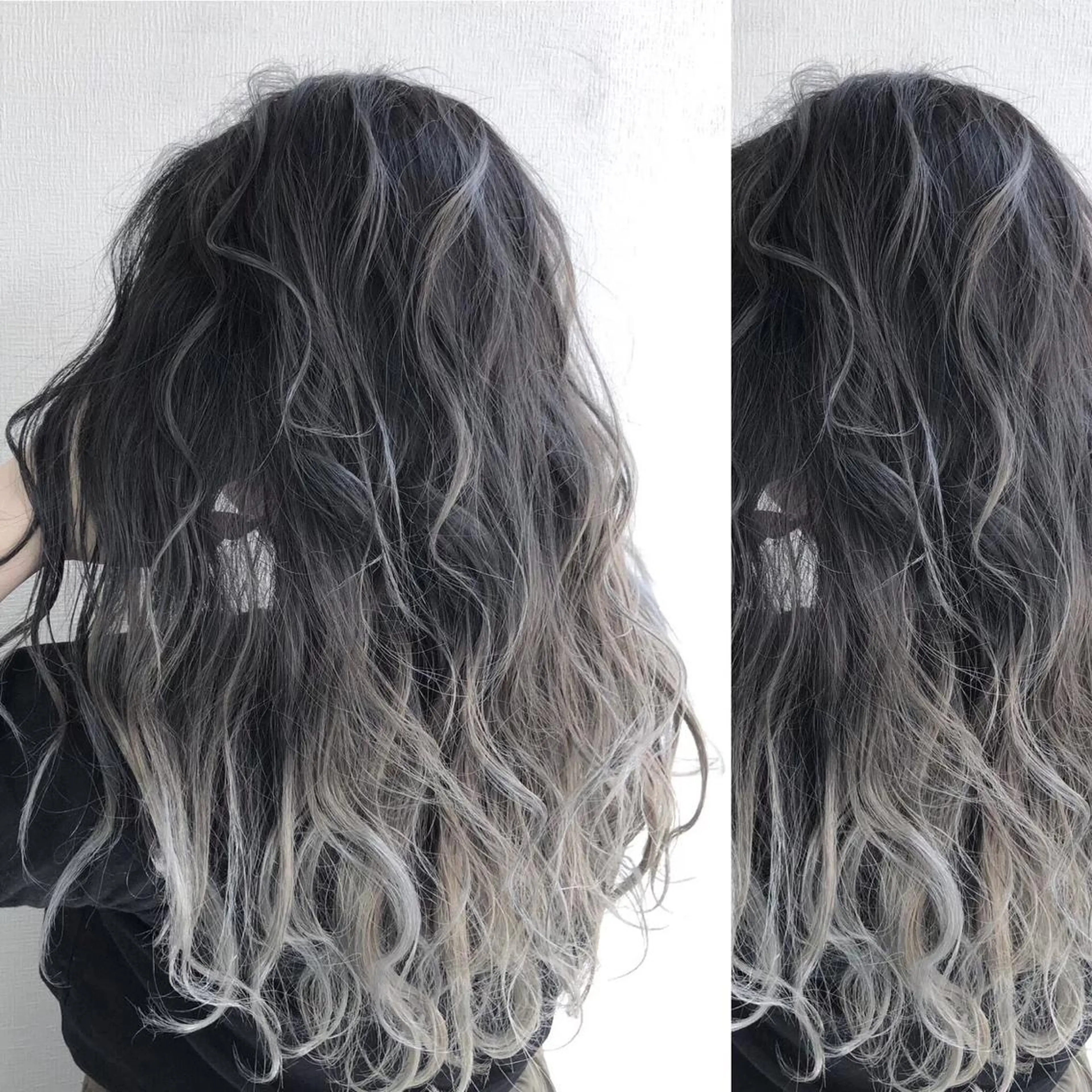 ミディアム カラー JuNブリーチに 縮毛矯正するプロのヘアスタイル