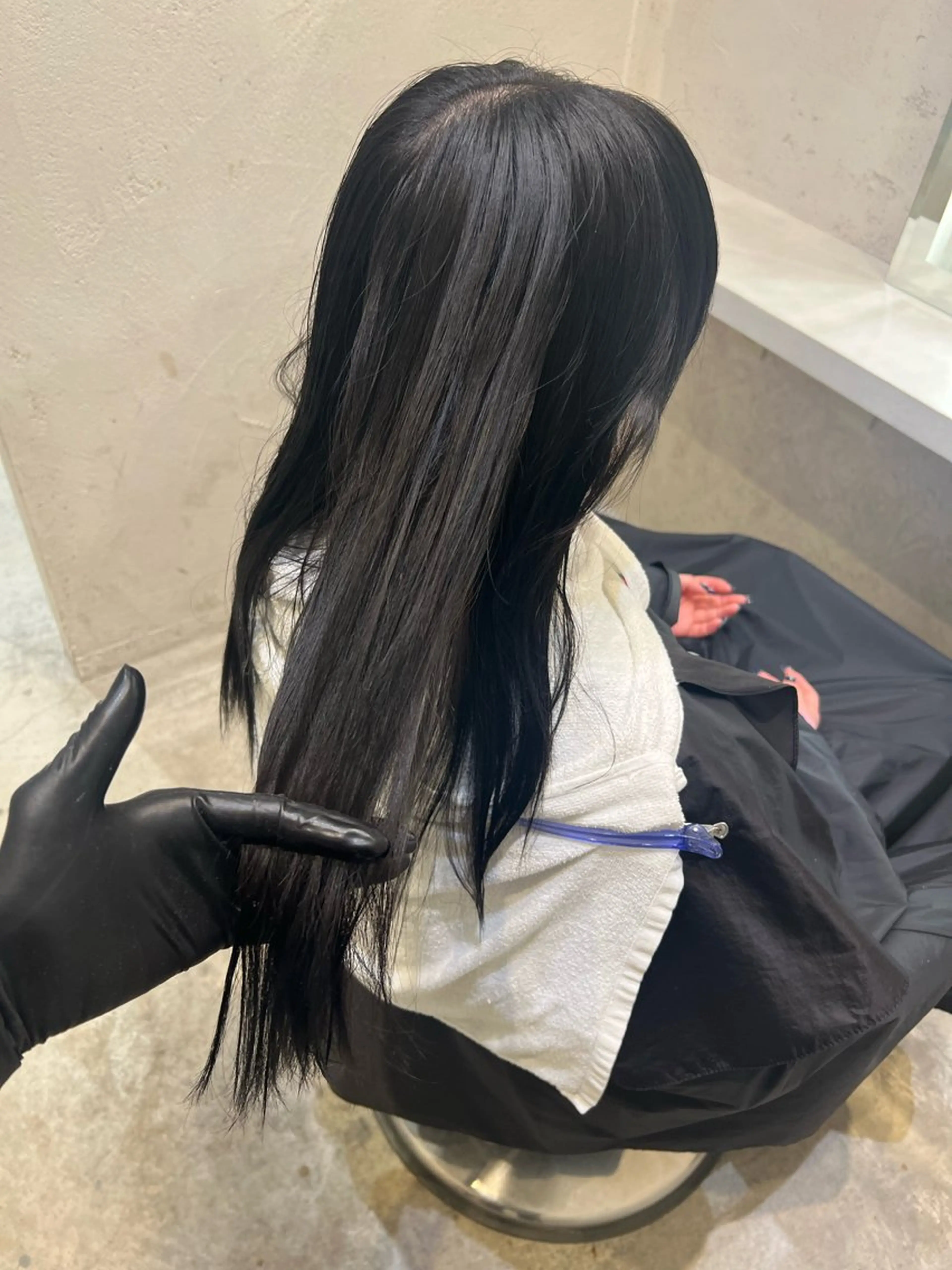 セミロング ヘアカラー トリートメント 名古屋/落ちる黒 黒染め落としのヘアスタイル