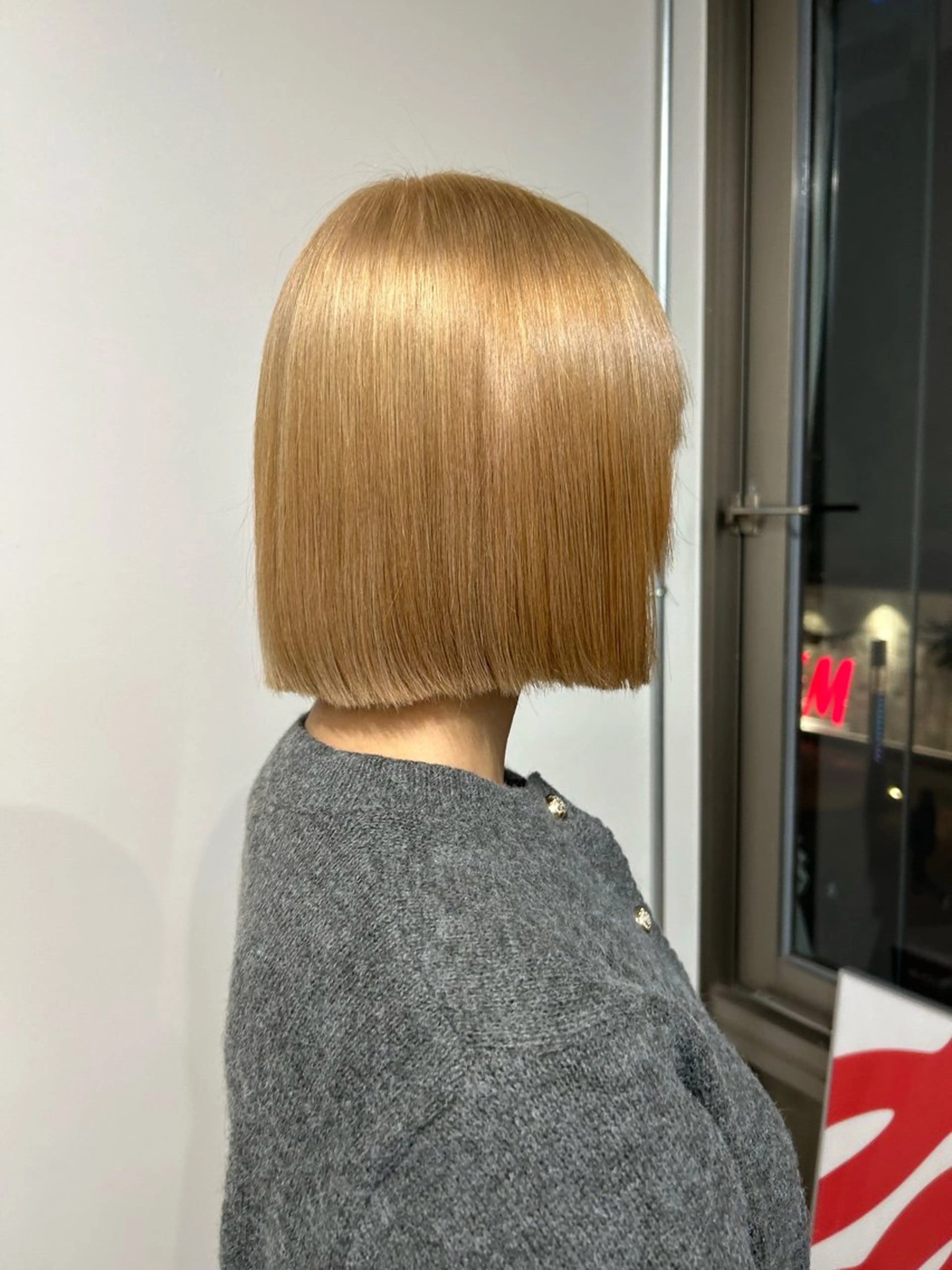 ミディアム カラー ヘアカラー トリートメント ベージュ/ダブルカラ ー/新潟駅/青柳萌果のヘアスタイル