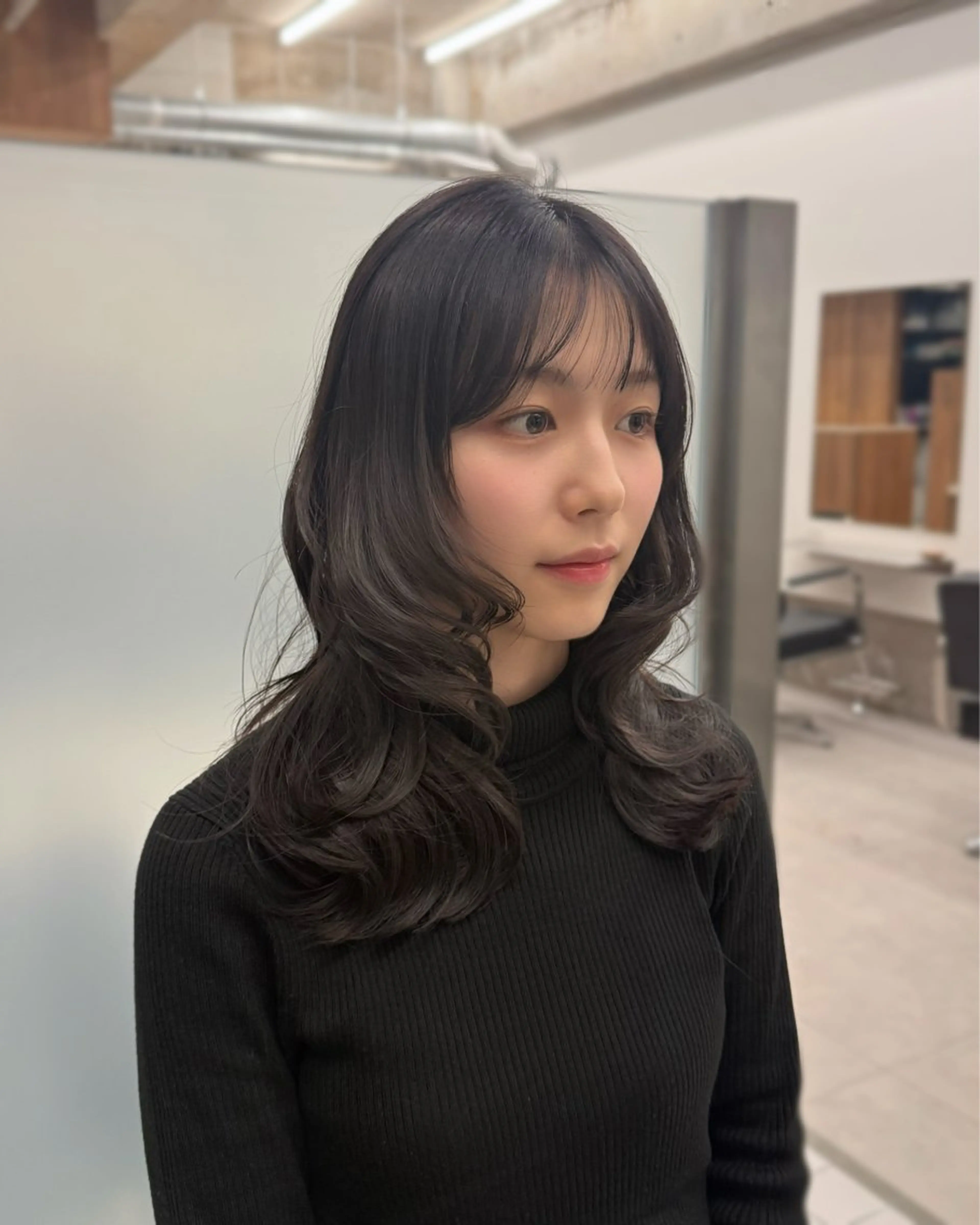 セミロング カラー ヘアアレンジ カット ヘアカラー トリートメント 縮毛矯正+モテカラー 🎀✨MIHOのヘアスタイル