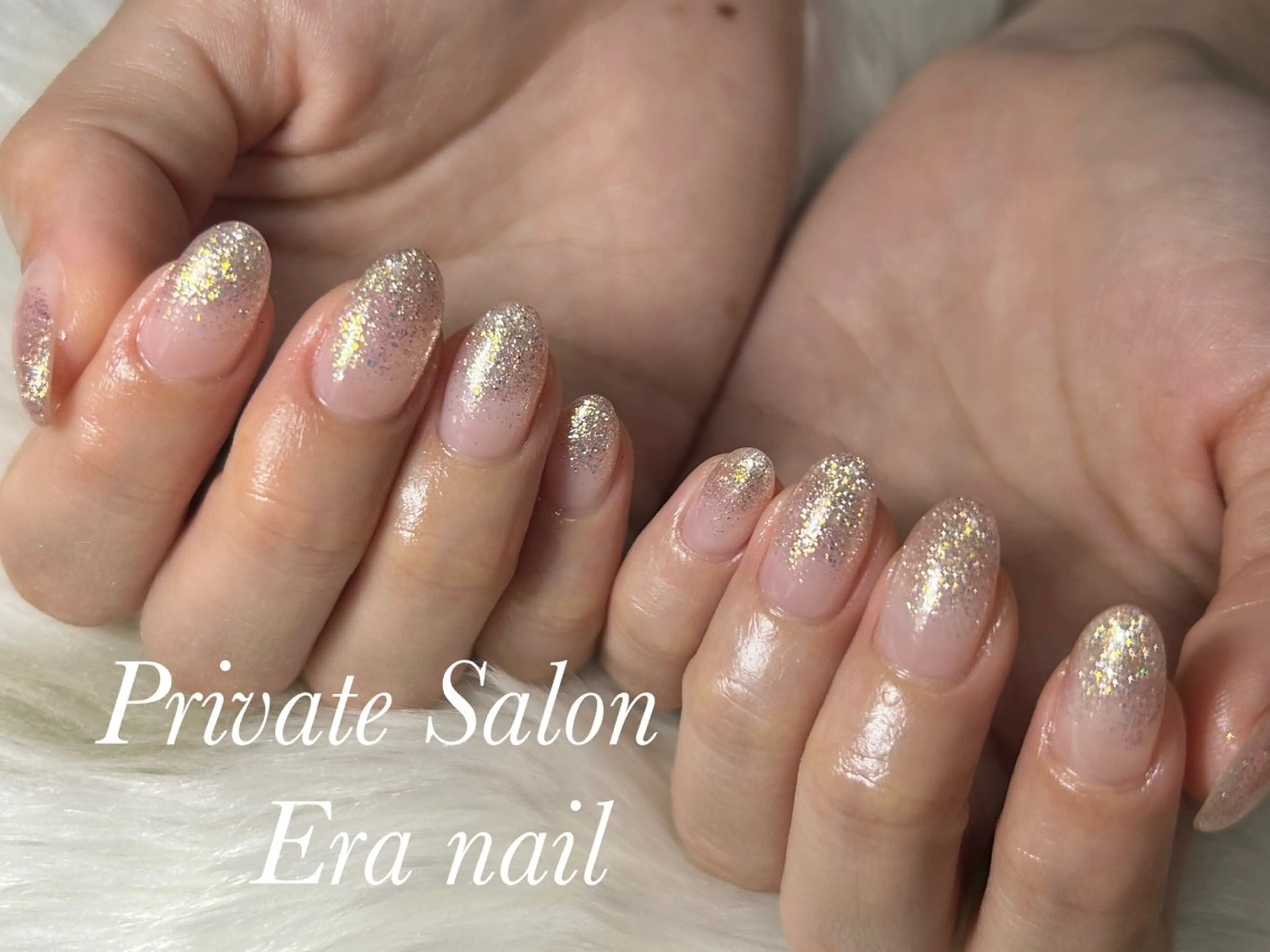 ネイル グラデーション ラメ(グリッター) ラメグラデーション ハンドネイル Era nailのネイルデザイン