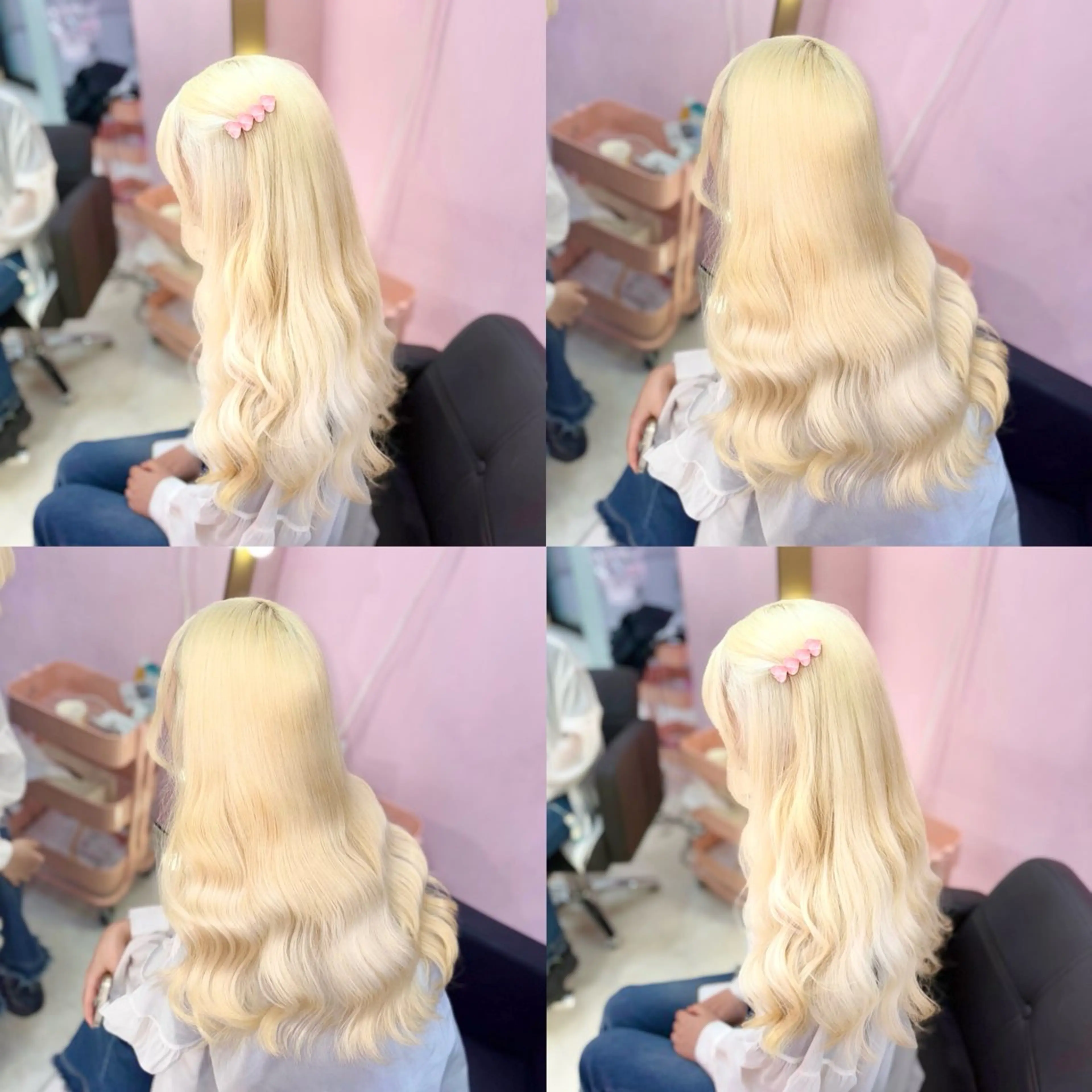 ロング カラー ヘアアレンジ 甘ふわgirly🎀 ハイトーン🤍Ramのヘアスタイル