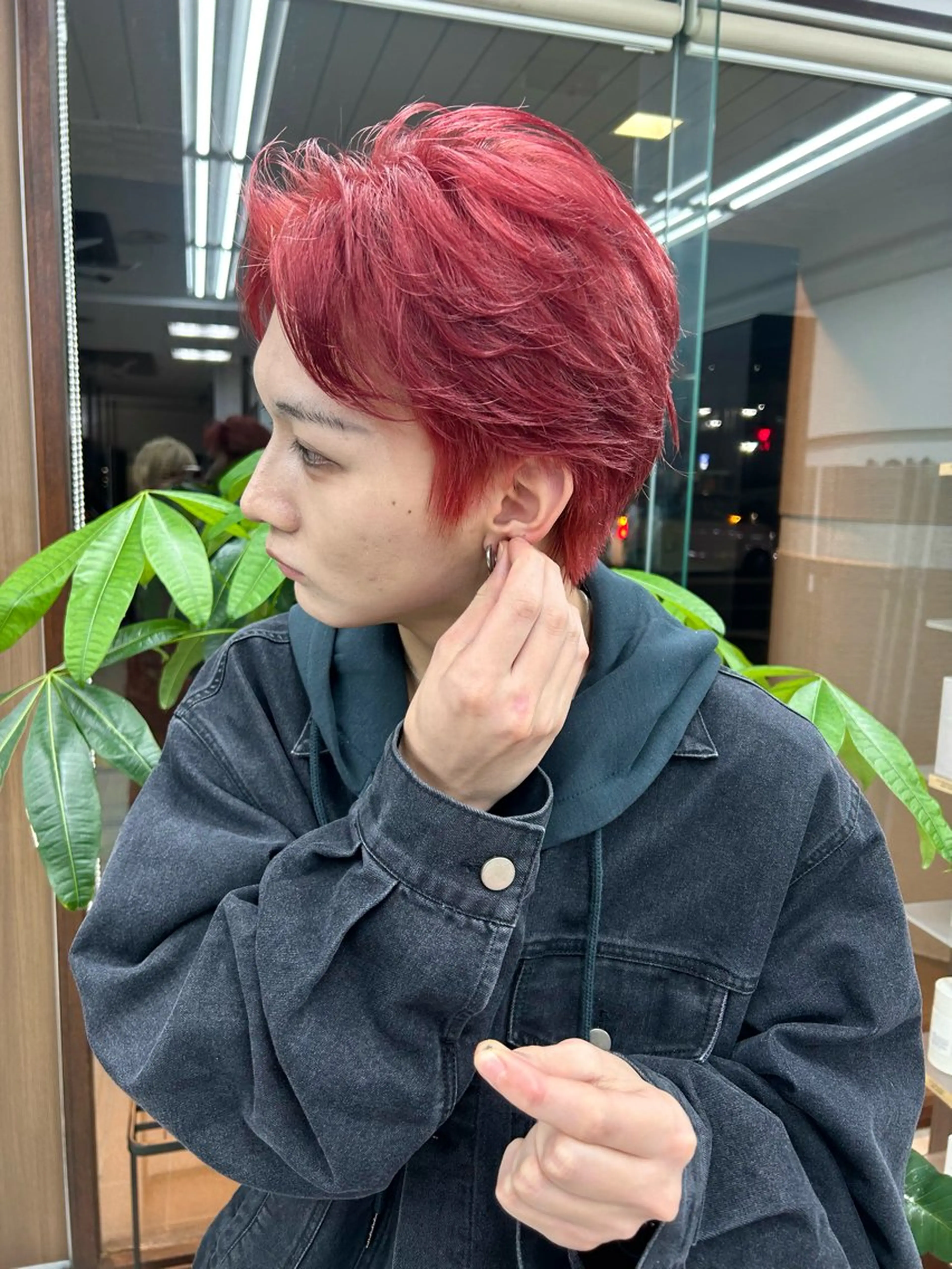 ショート カラー メンズ レッドカラー ヘアカラー メンズパーマの達人 / タカシマダイスケのヘアスタイル
