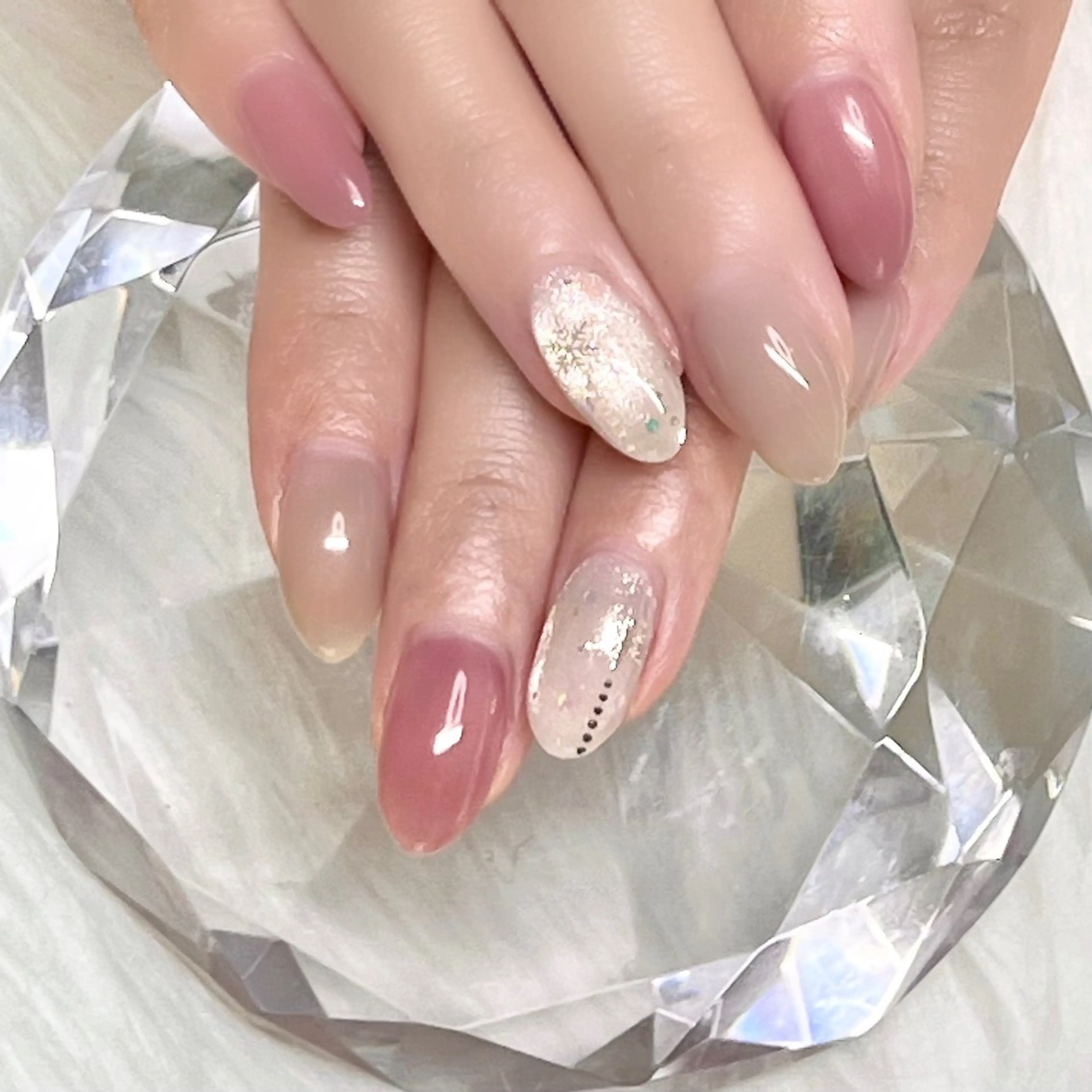ネイル ブラウン フレンチネイル ハート 韓国ネイル ニュアンスネイル 🩵池袋heart nail🩵のネイルデザイン