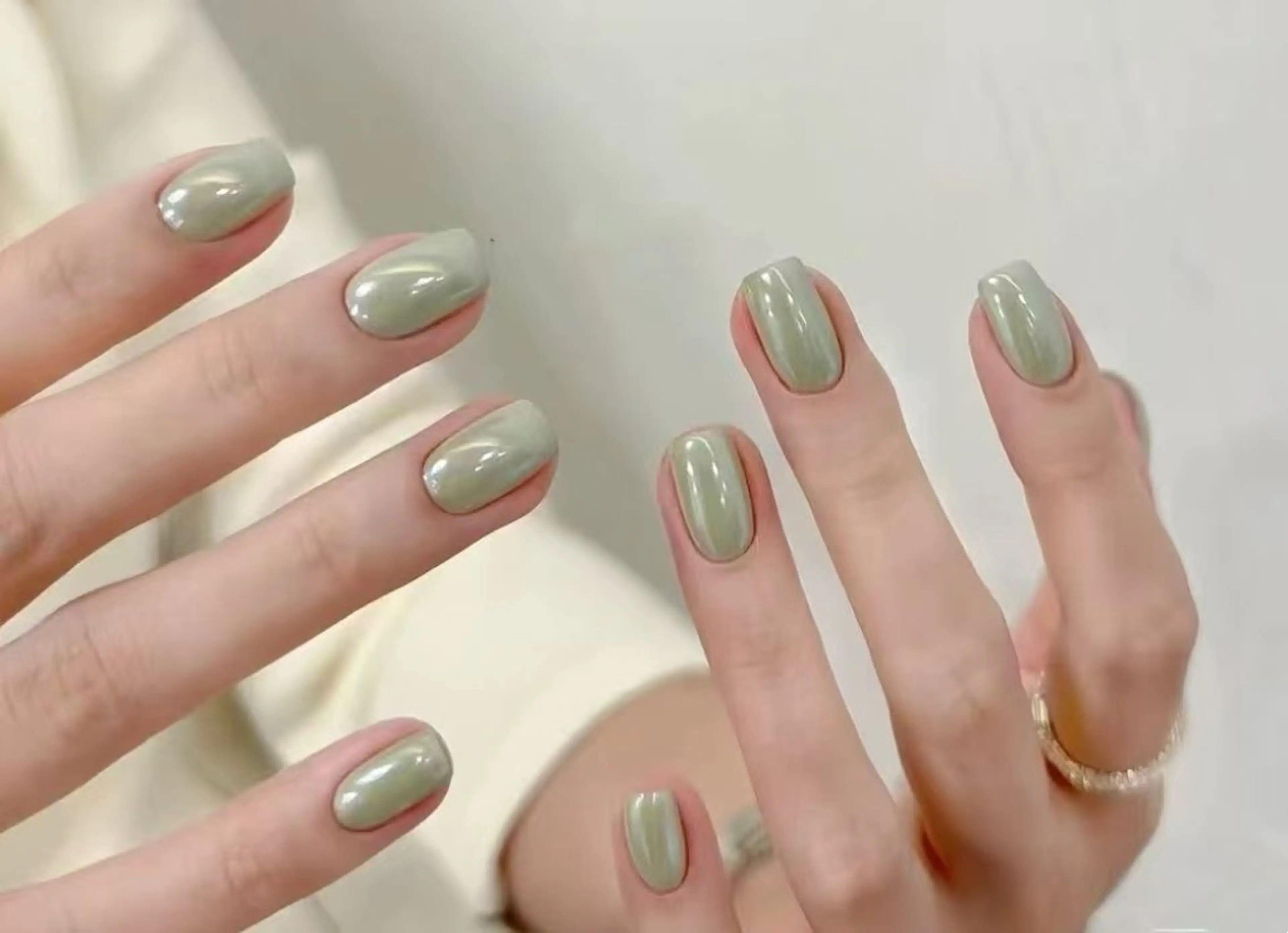 ネイル フラワーネイル フレンチネイル ジェルネイル ガラスフレンチ ハート ハンドネイル BabyYouMi nailのネイルデザイン