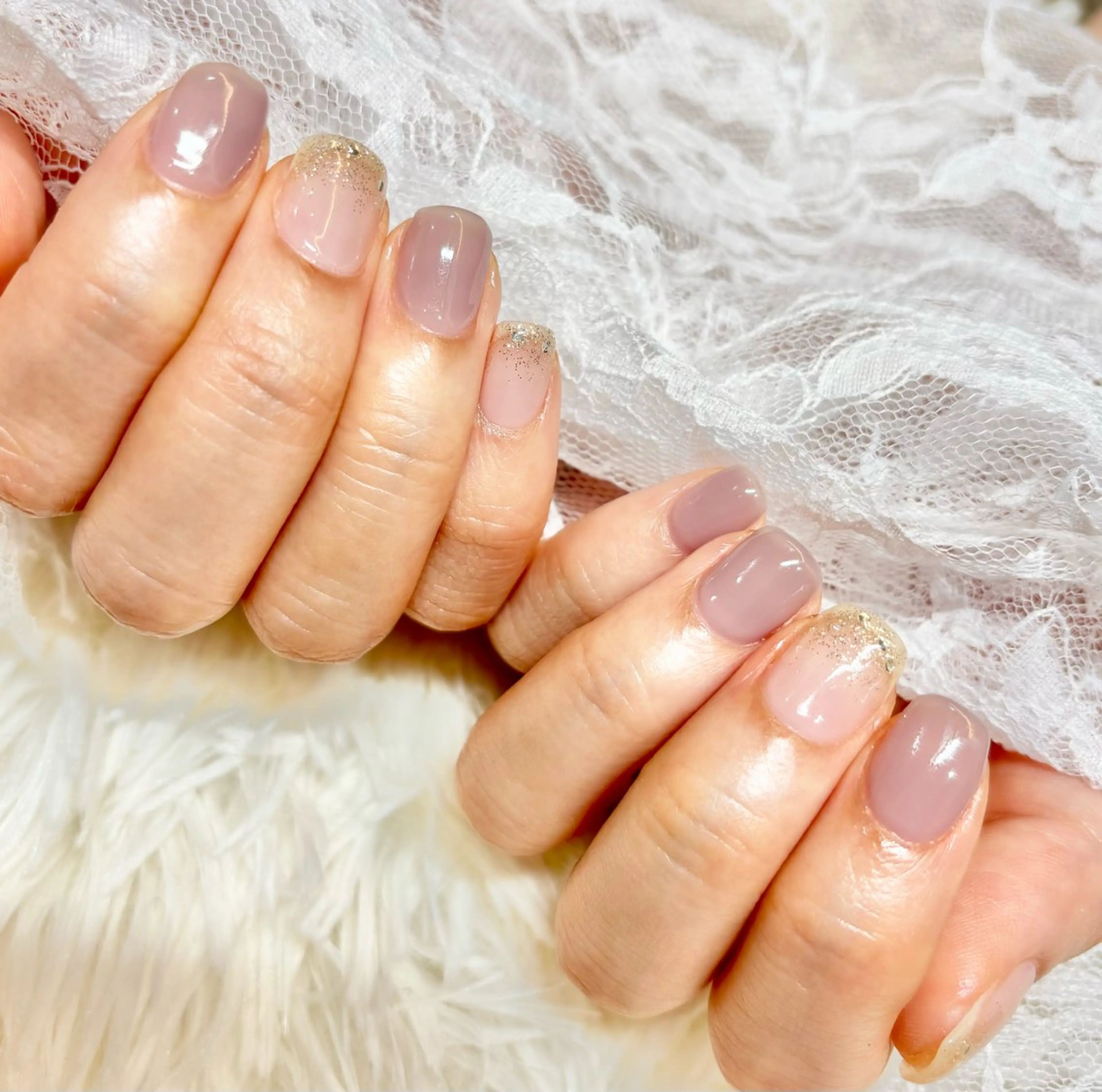 ネイル グラデーション ラメ(グリッター) ラメグラデーション シンプルネイル ハンドネイル パラスパガーデン ♡齊藤歩のネイルデザイン