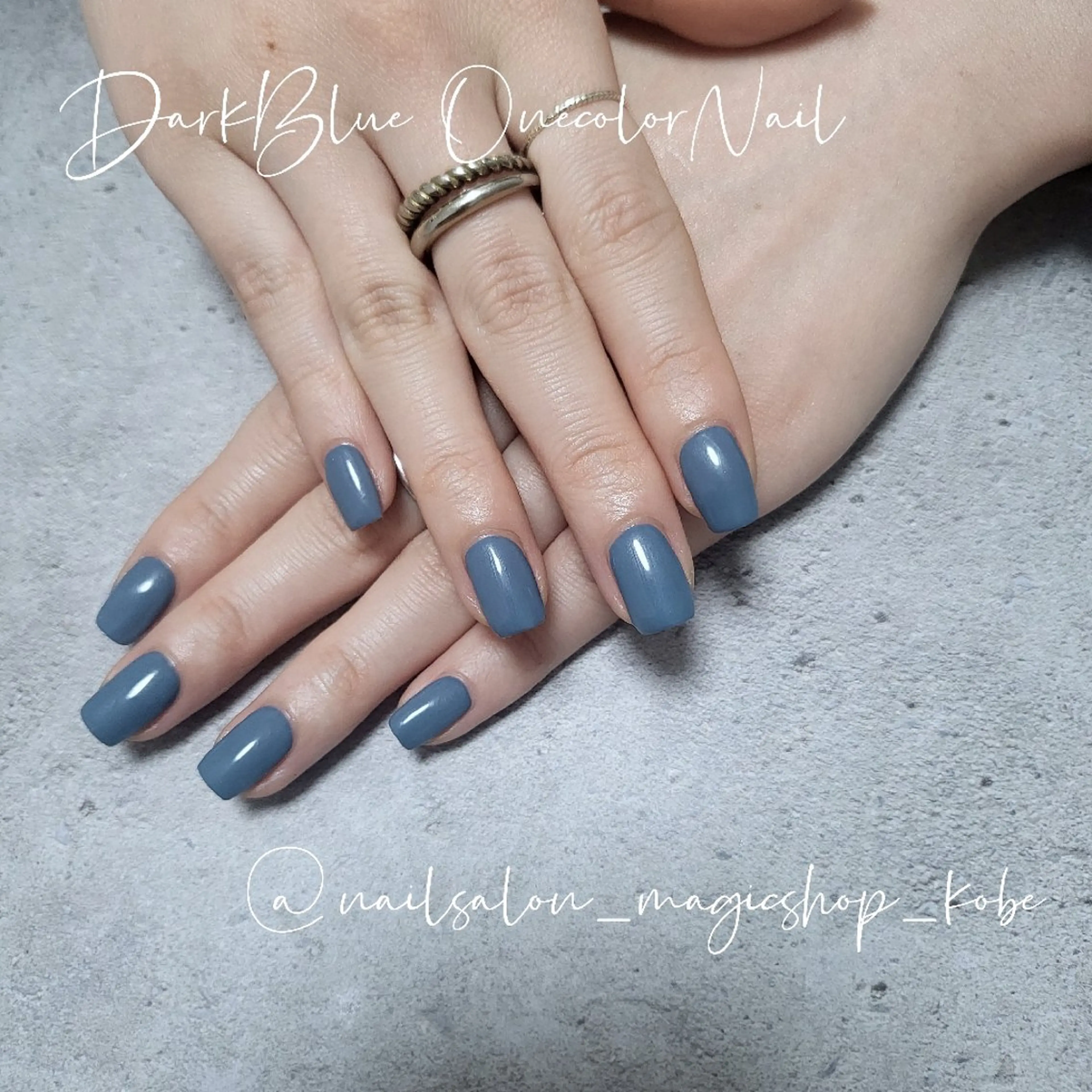 ネイル ブルー ジェルネイル マットネイル ワンカラーネイル ソフトジェル ハンドネイル Nailsalon MagicShopのネイルデザイン