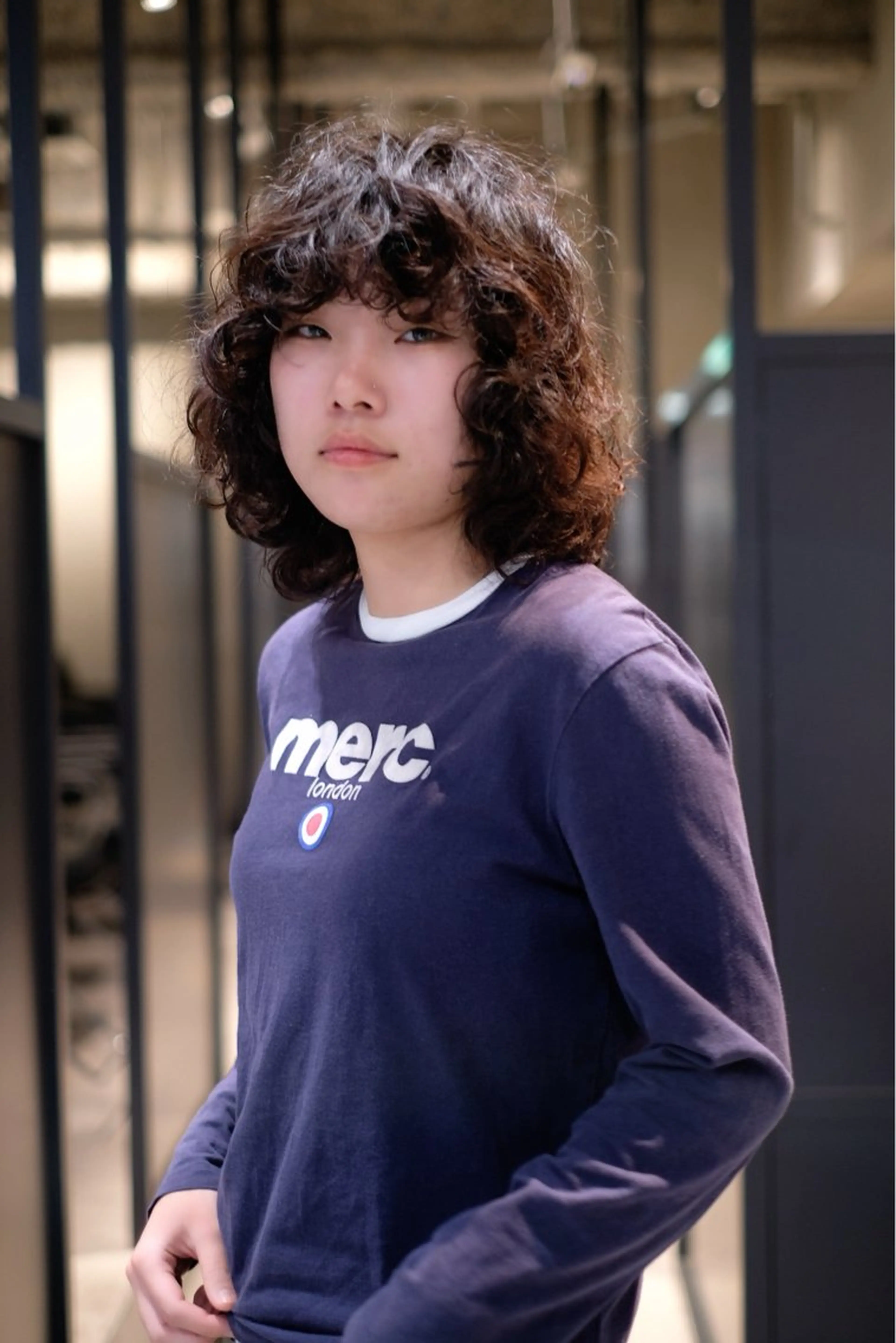 ミディアム パーマ 瓜谷 亮磨のヘアスタイル