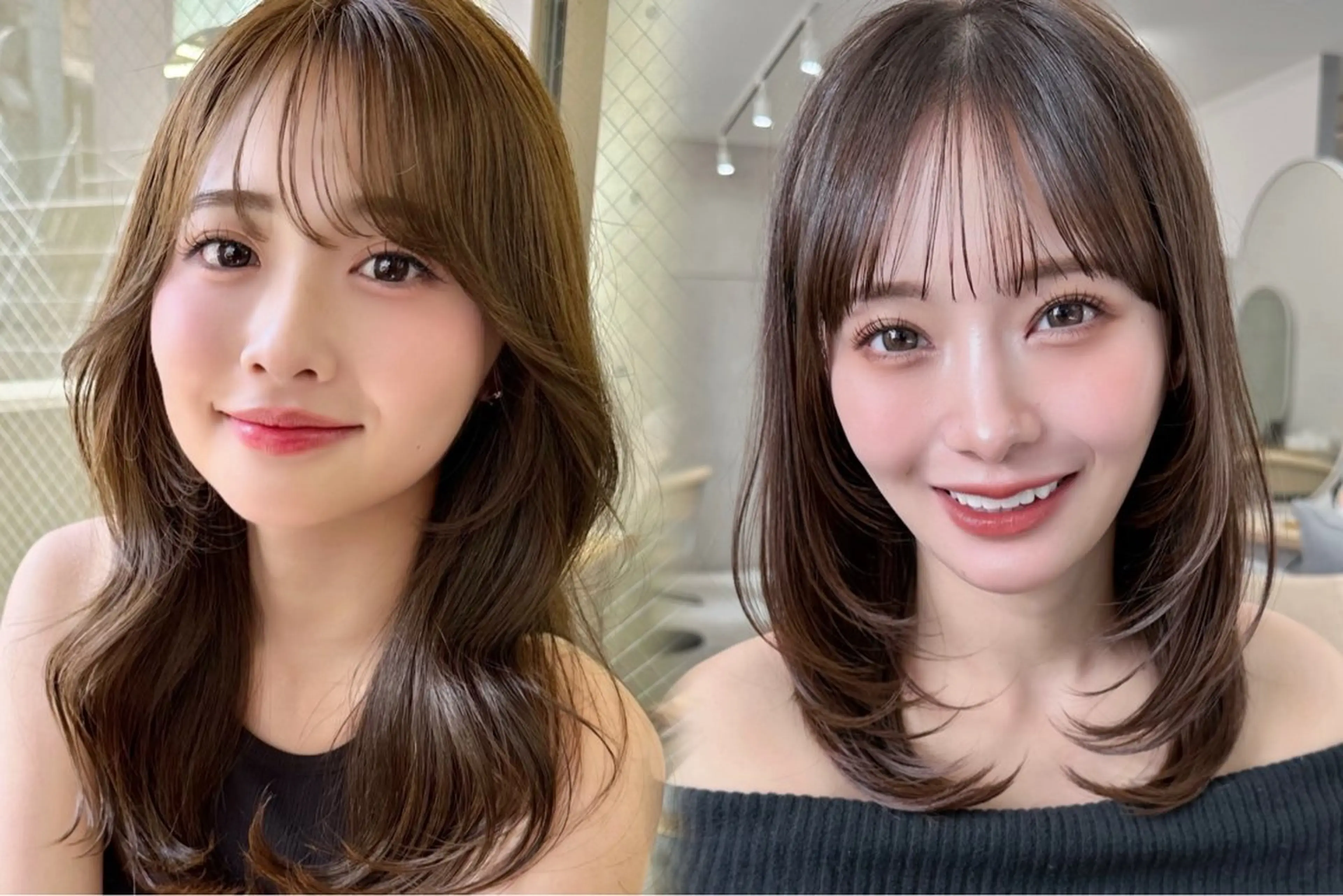 ミディアム ヘアカラー トリートメント じょー／ボブ カット/白髪ぼかしのヘアスタイル