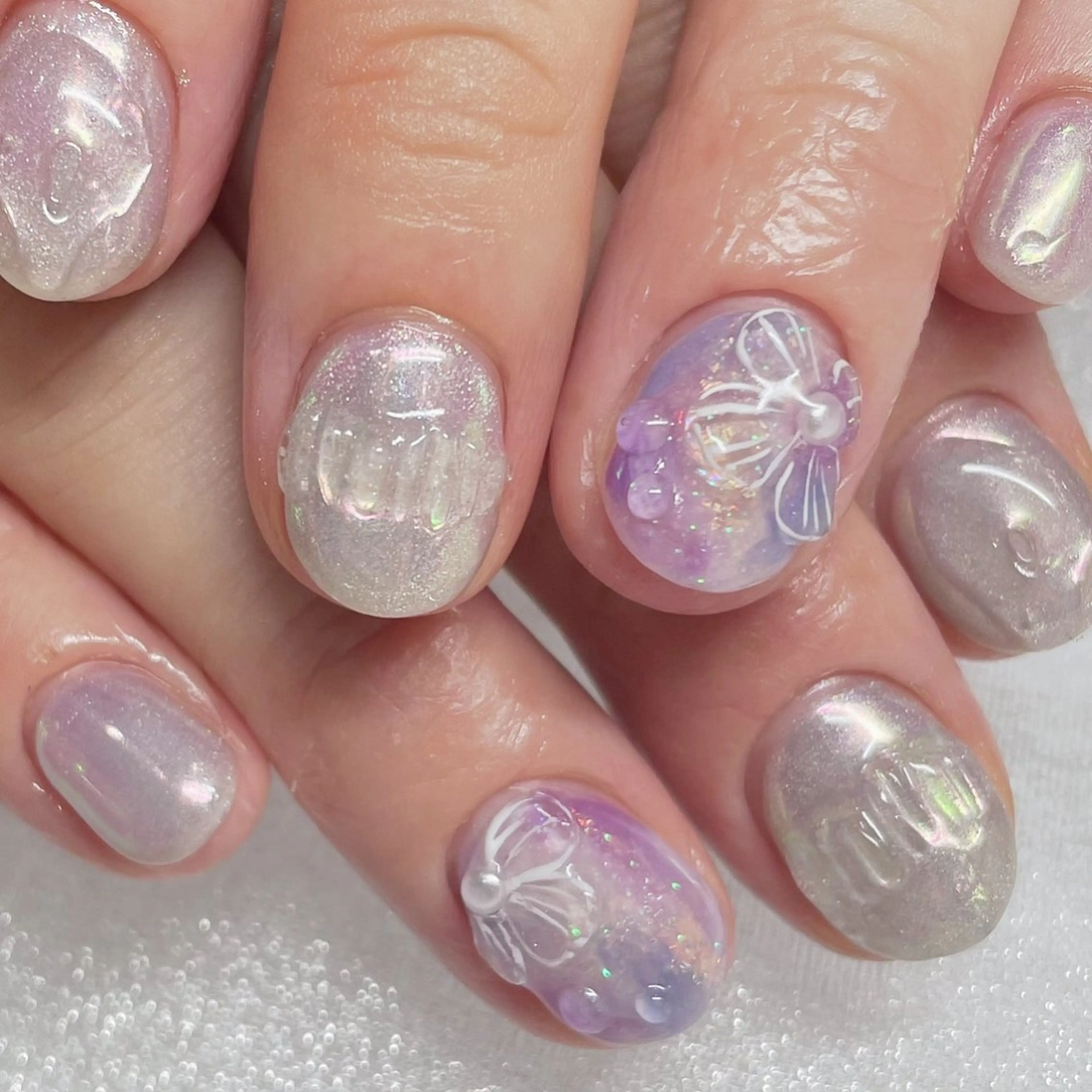 ネイル 氷ネイル・うるうるネイル ハンドネイル Tsukahara 🌷仙台PARCOのネイルデザイン